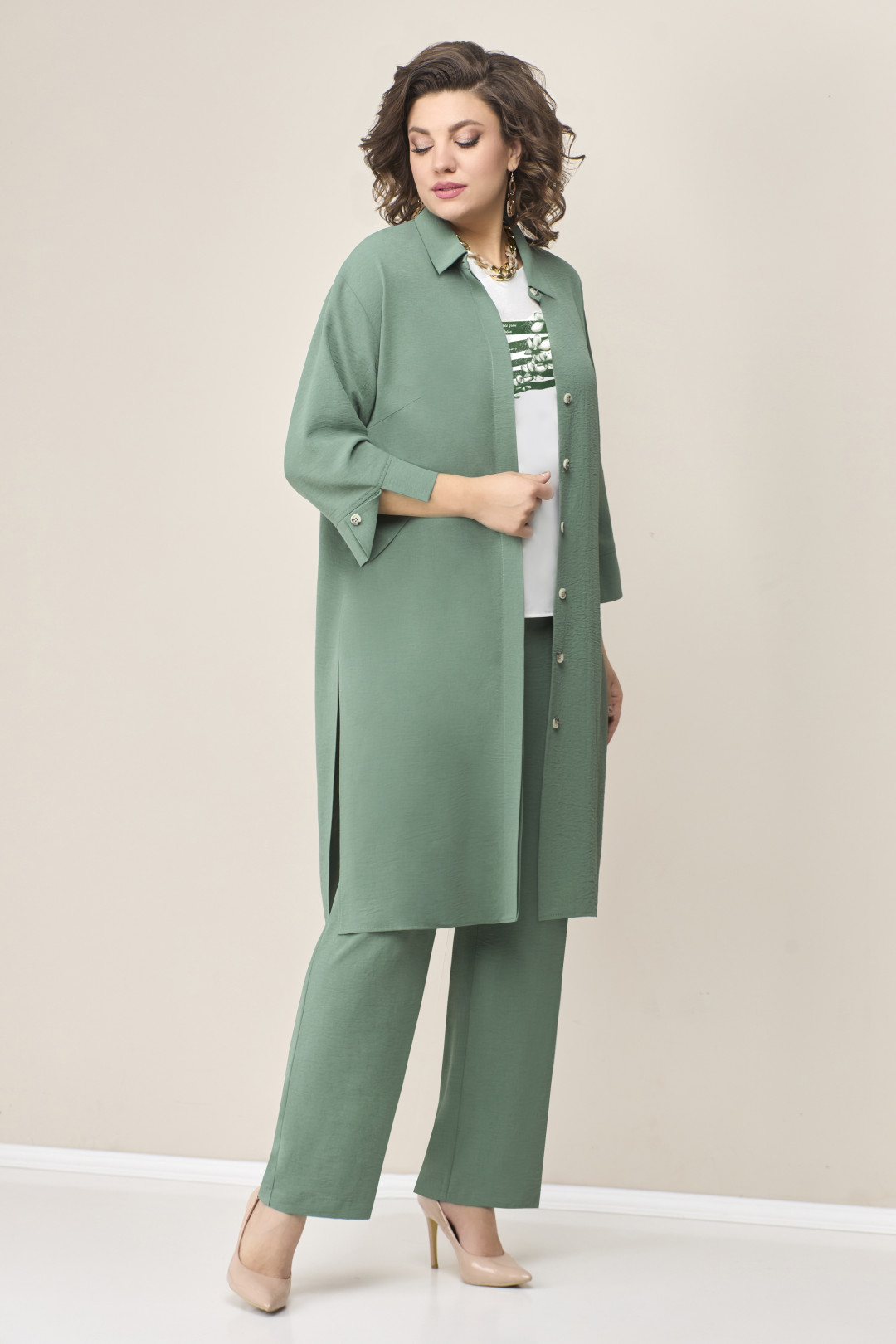 Костюм VOLNA 1292 мятно- зелёный - фото 1