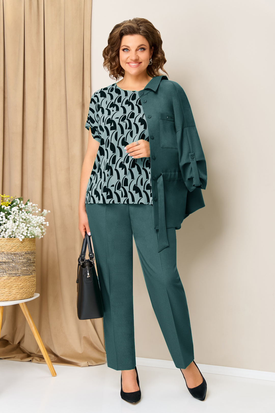 Костюм VOLNA 1398 темная мята - фото 4