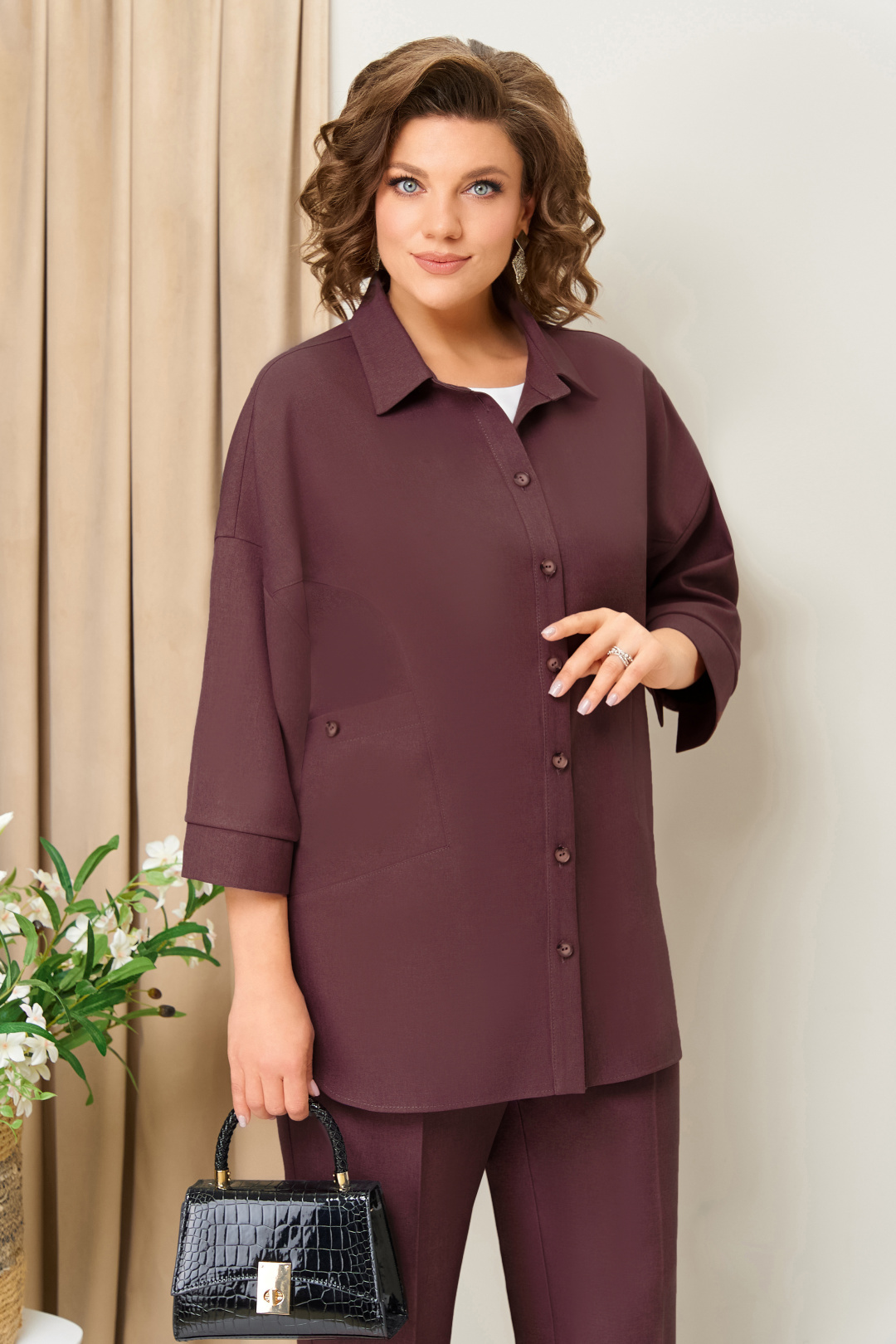 Костюм VOLNA 1406 слива - фото 2