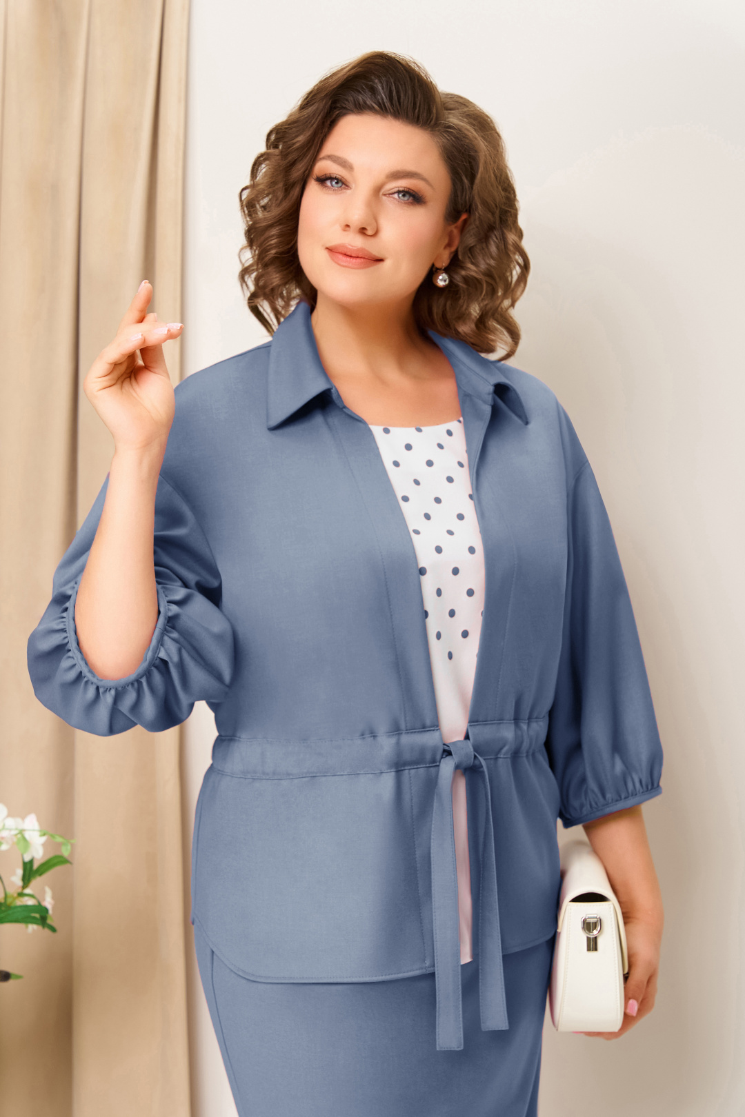 Костюм VOLNA 1425 голубой - фото 2