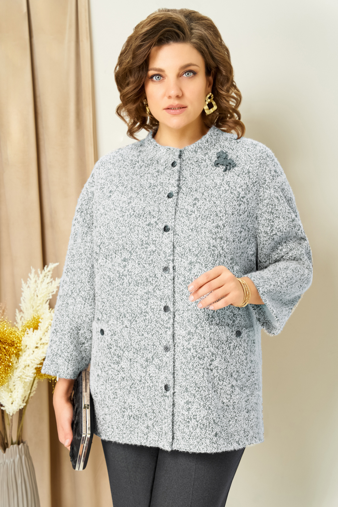 Костюм VOLNA 1439 бело-графитовый - фото 3