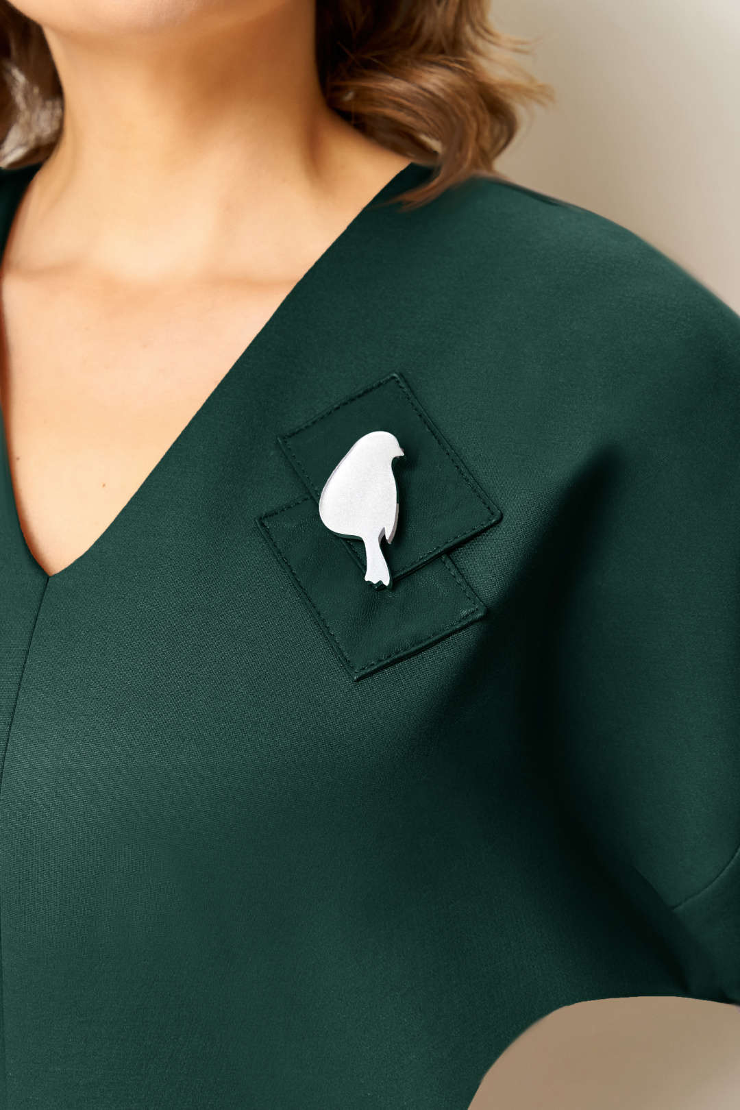 Платье VOLNA 1443 бутылочно-зеленый - фото 2