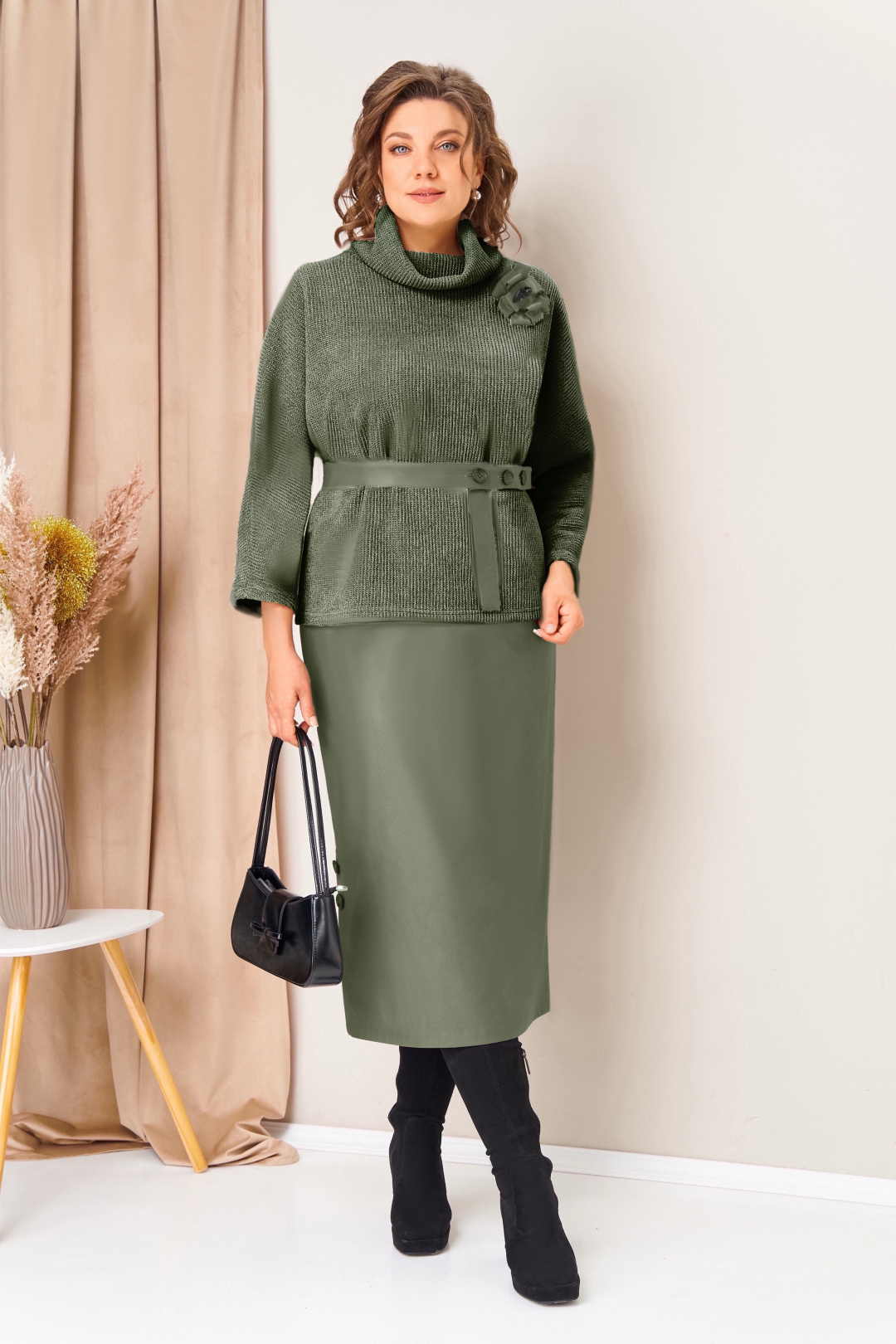 Костюм VOLNA 1447 олива темная - фото 1