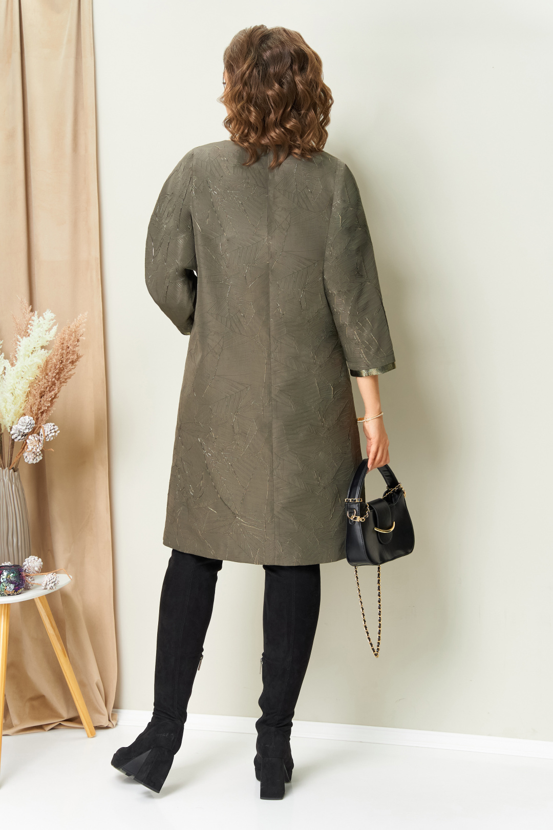 Платье VOLNA 1453 олива - фото 2