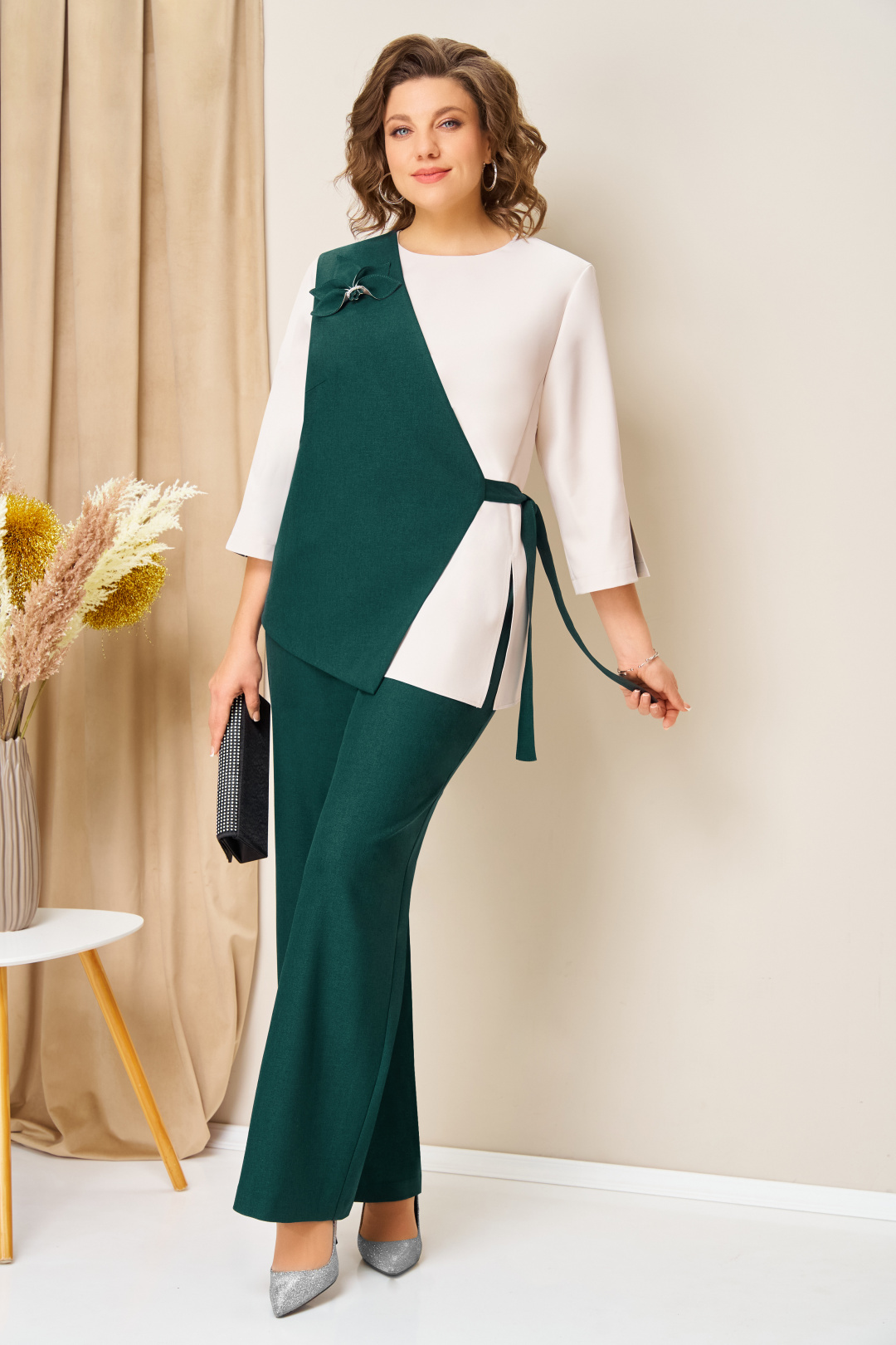 Костюм VOLNA 1455 бутылочно-зеленый