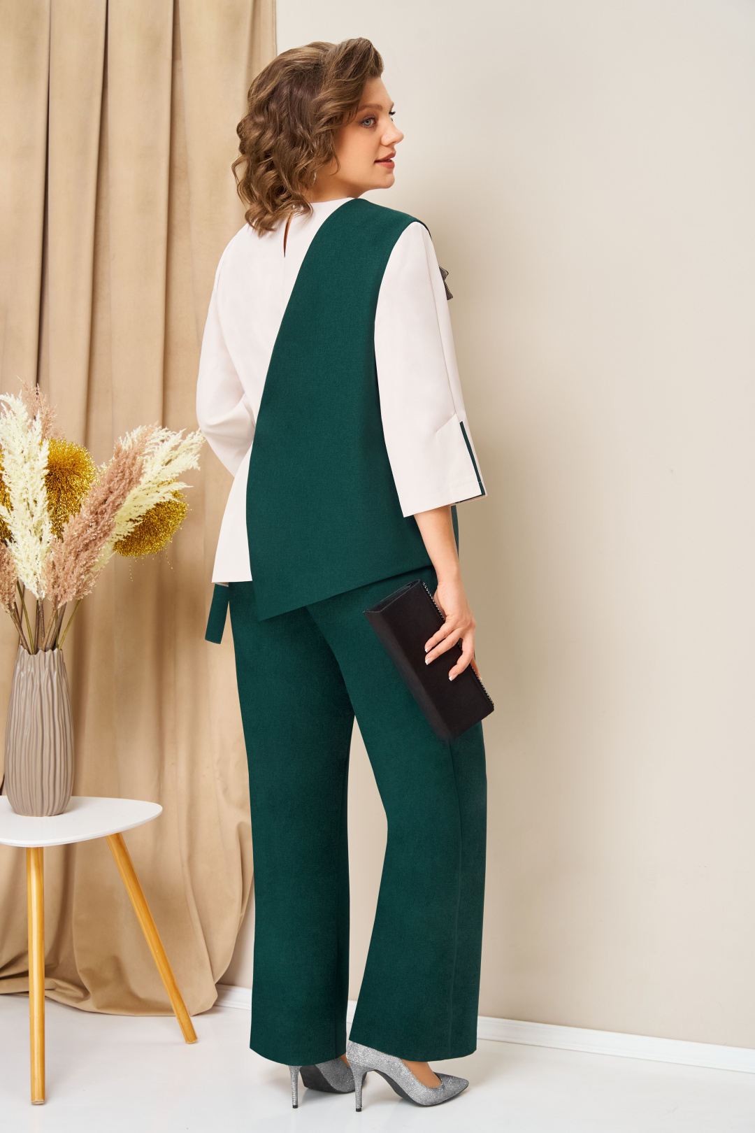 Костюм VOLNA 1455 бутылочно-зеленый - фото 2