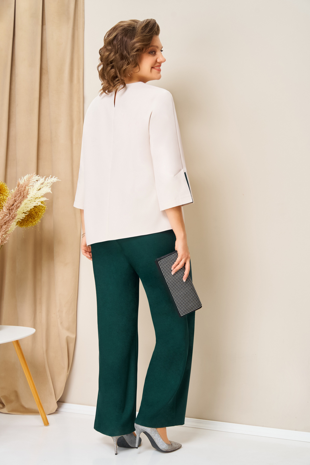 Костюм VOLNA 1455 бутылочно-зеленый - фото 3