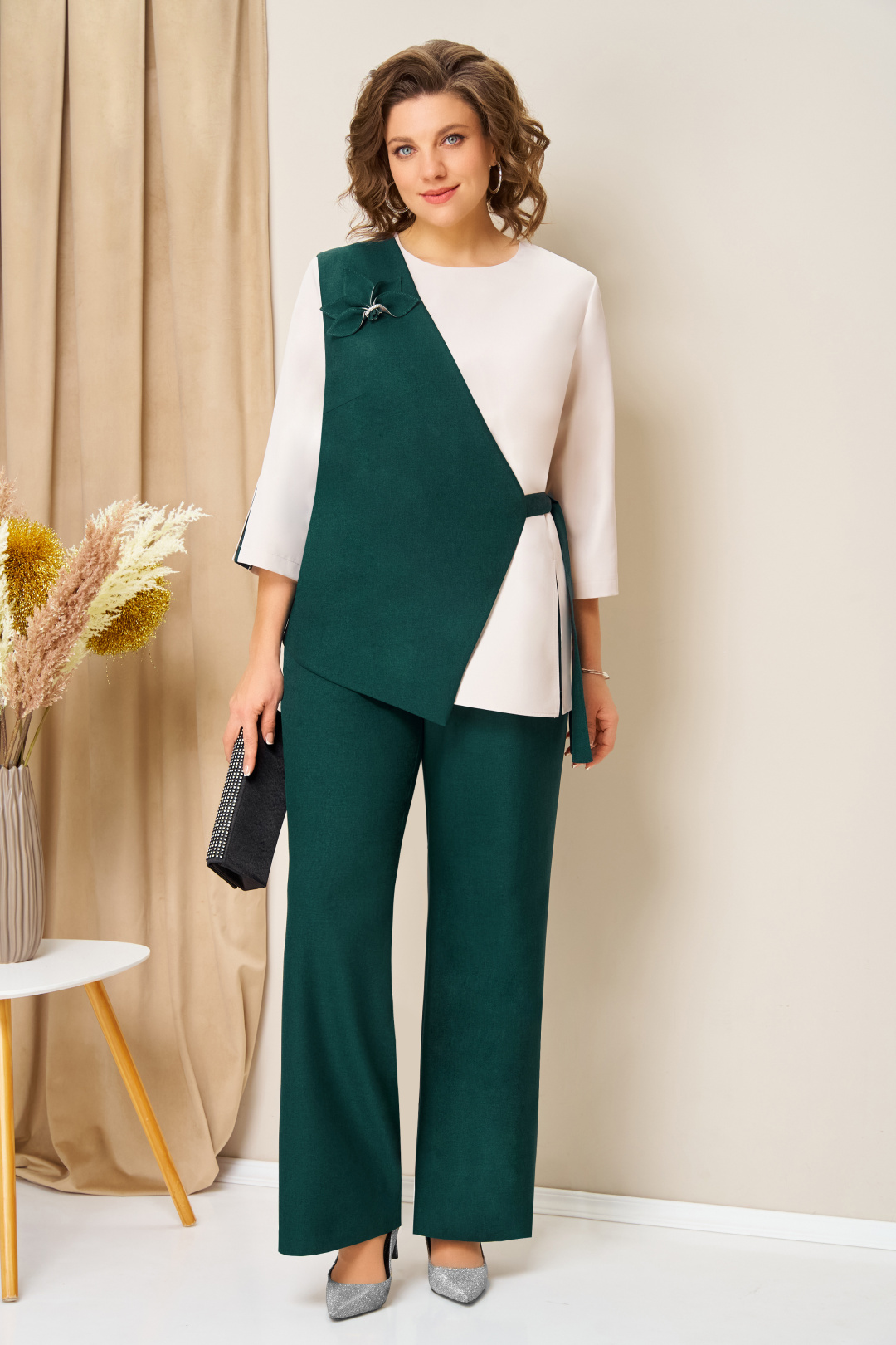 Костюм VOLNA 1455 бутылочно-зеленый - фото 5