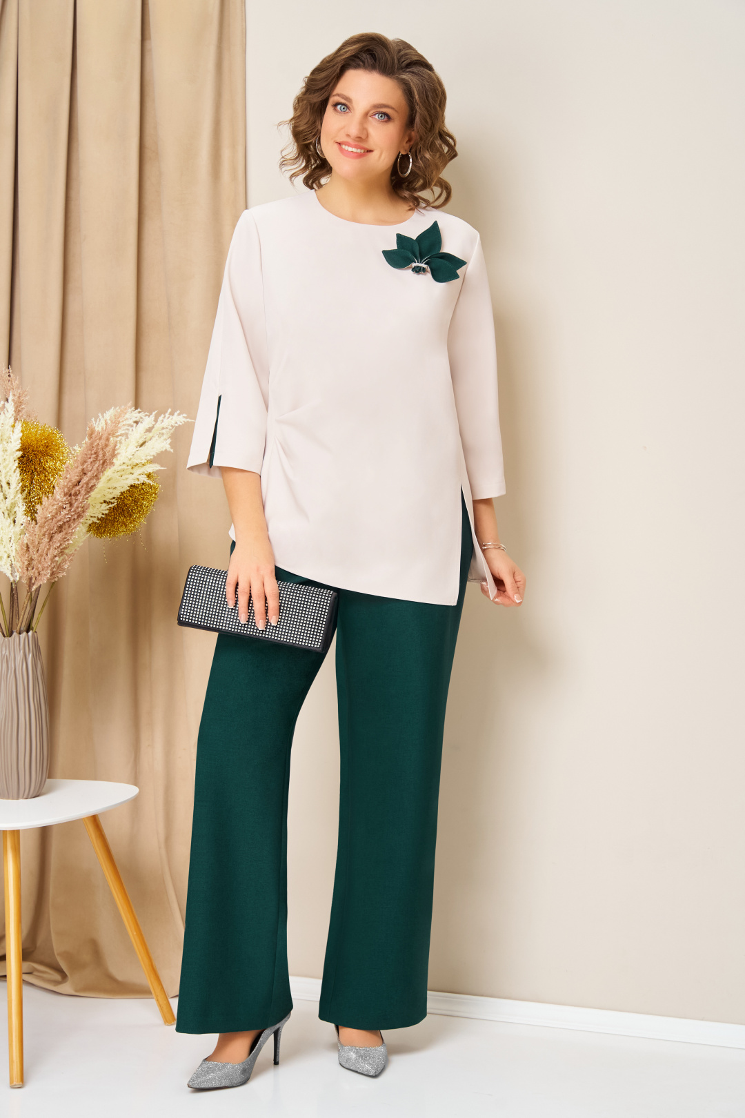 Костюм VOLNA 1455 бутылочно-зеленый - фото 6