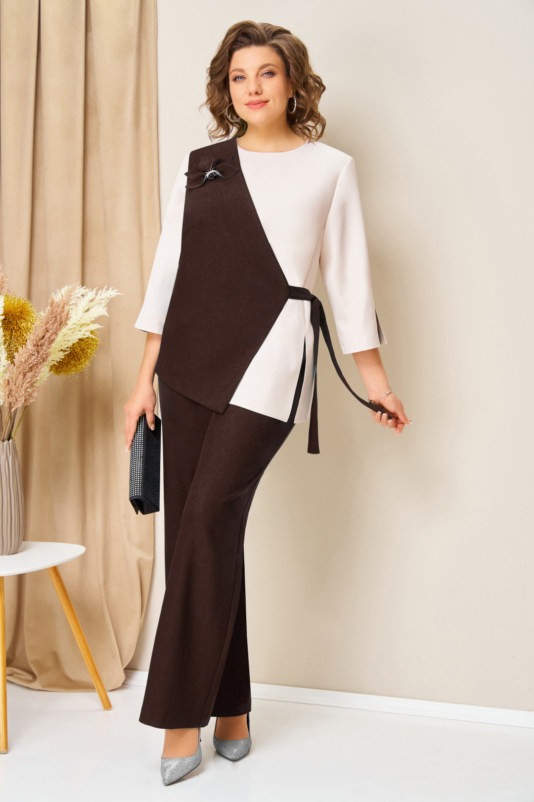 Костюм VOLNA 1455 шоколадно-коричневый