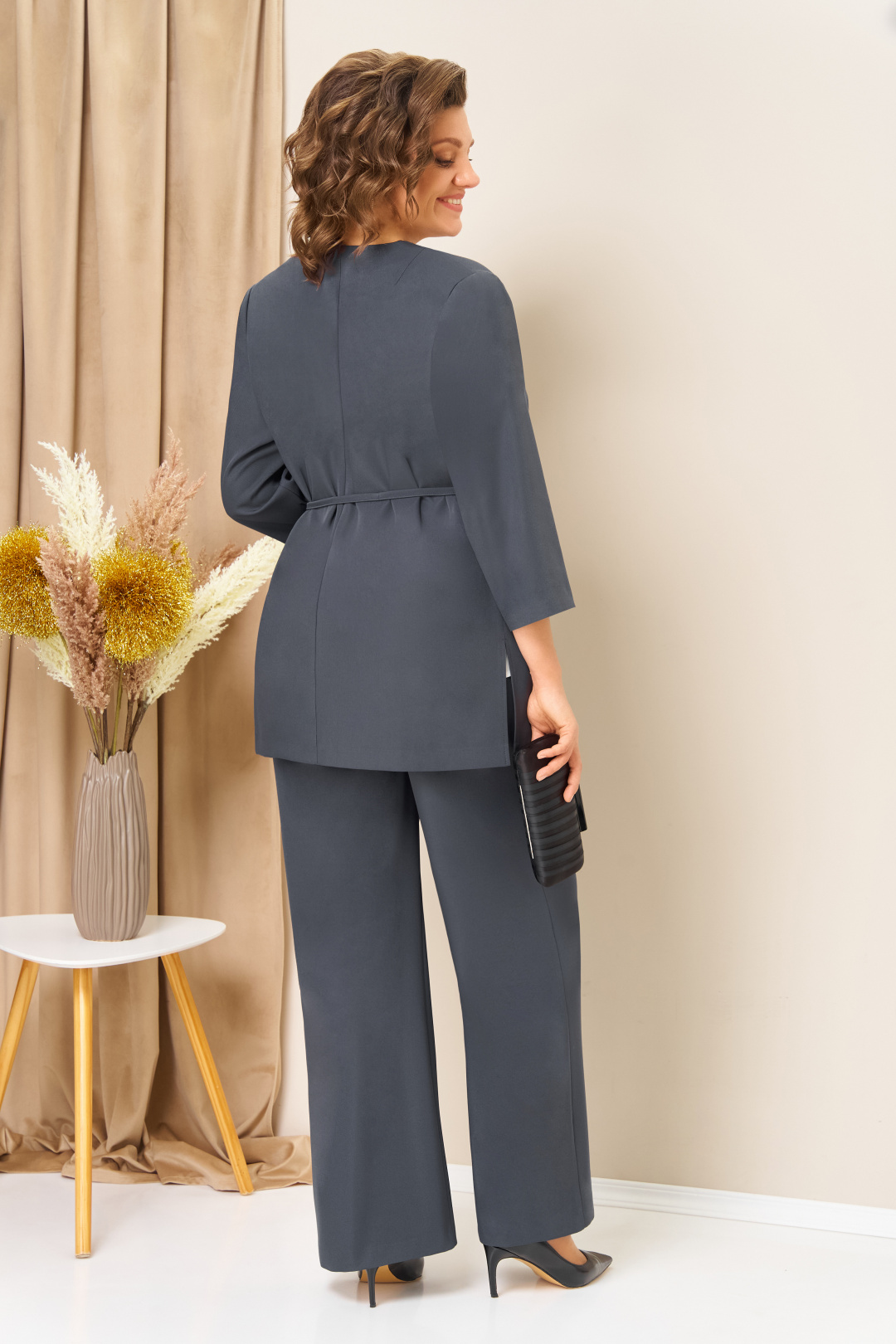 Костюм VOLNA 1458 графитно-голубой - фото 2