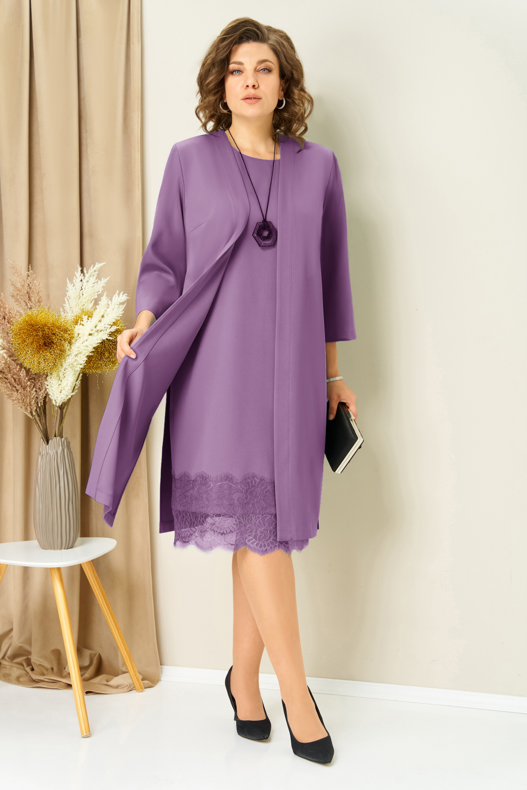 Костюм VOLNA 1459 лаванда - фото 3