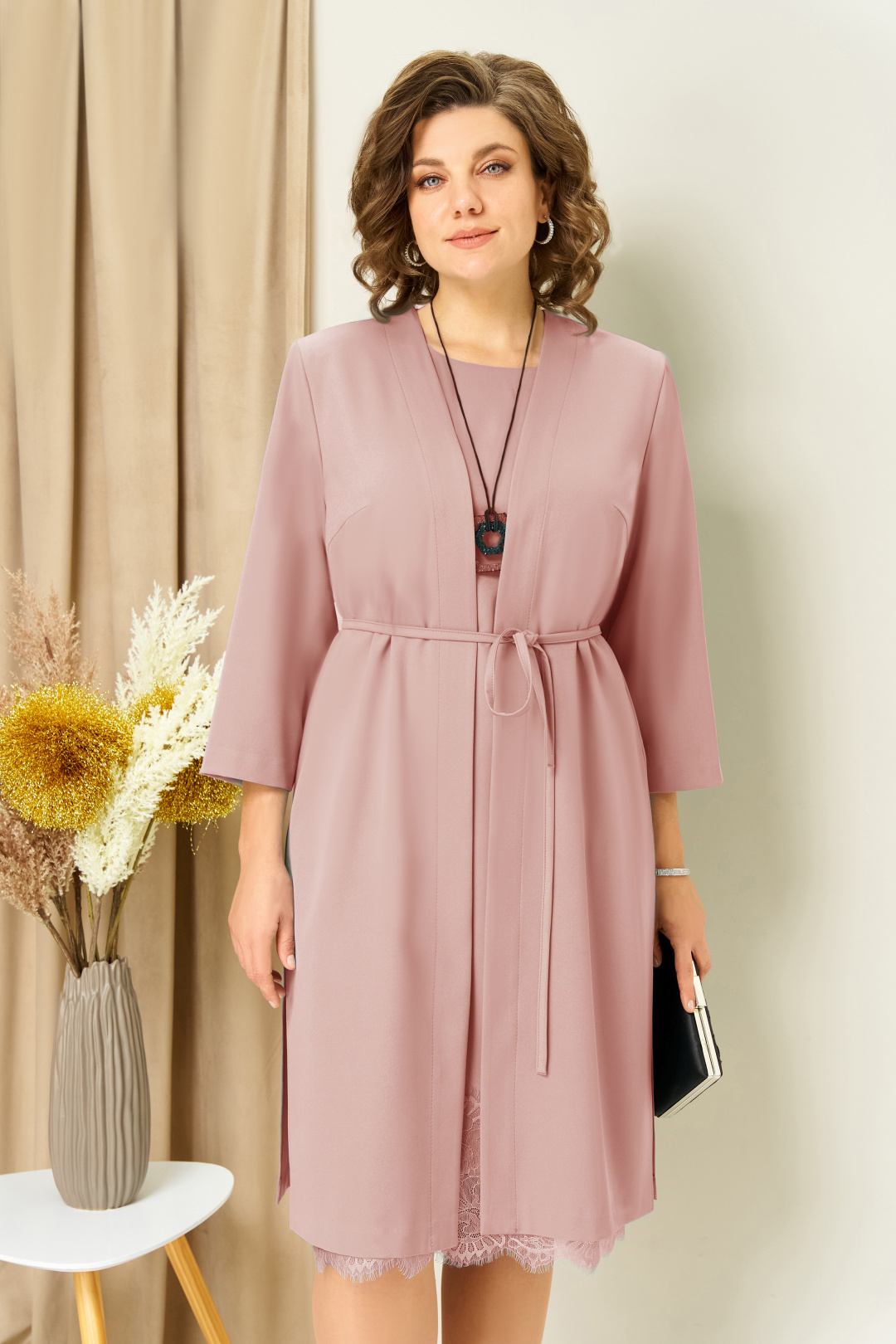 Костюм VOLNA 1459 пудрово-розовый - фото 2