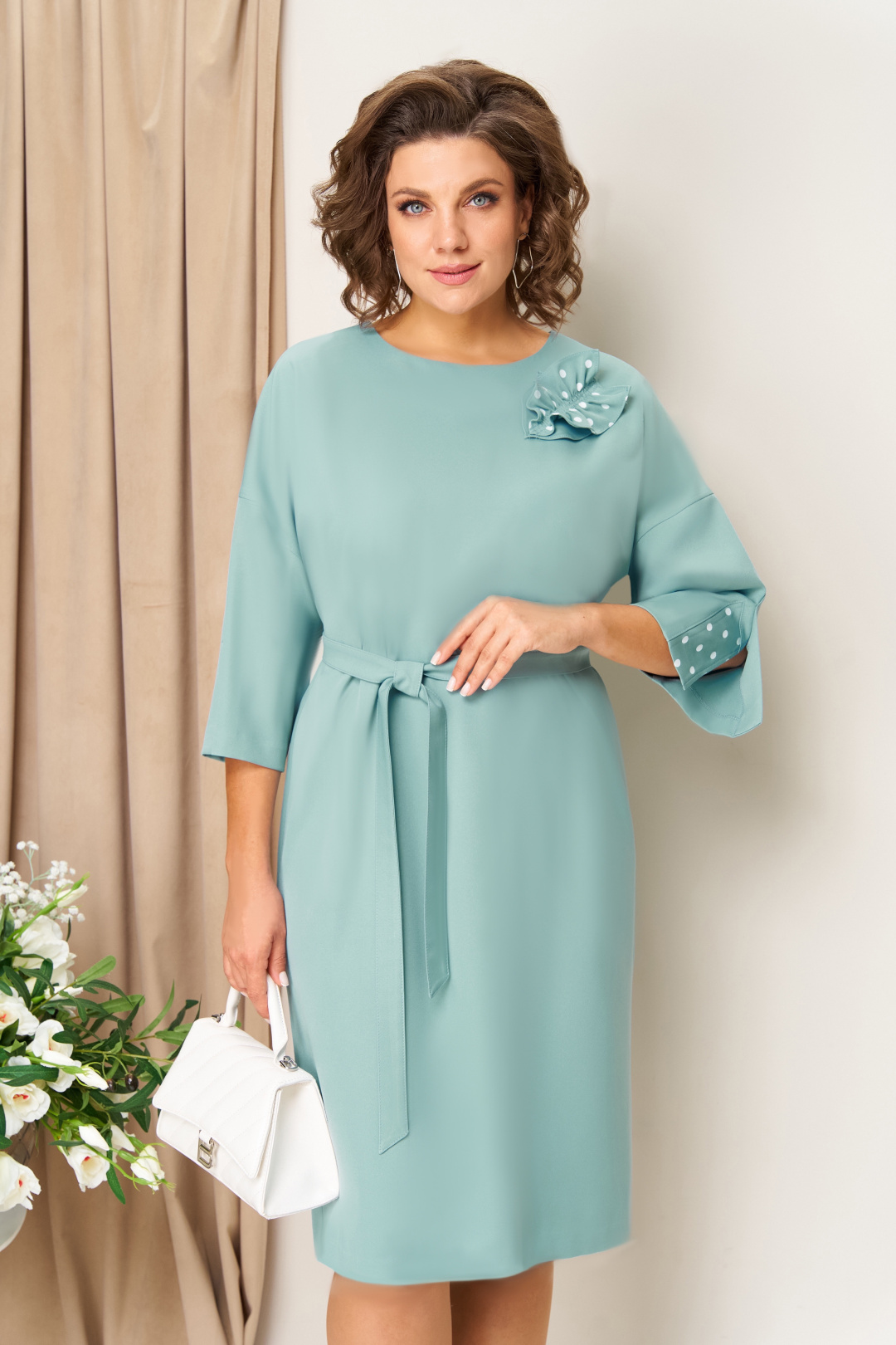 Платье VOLNA 1461 светло-мятный - фото 4