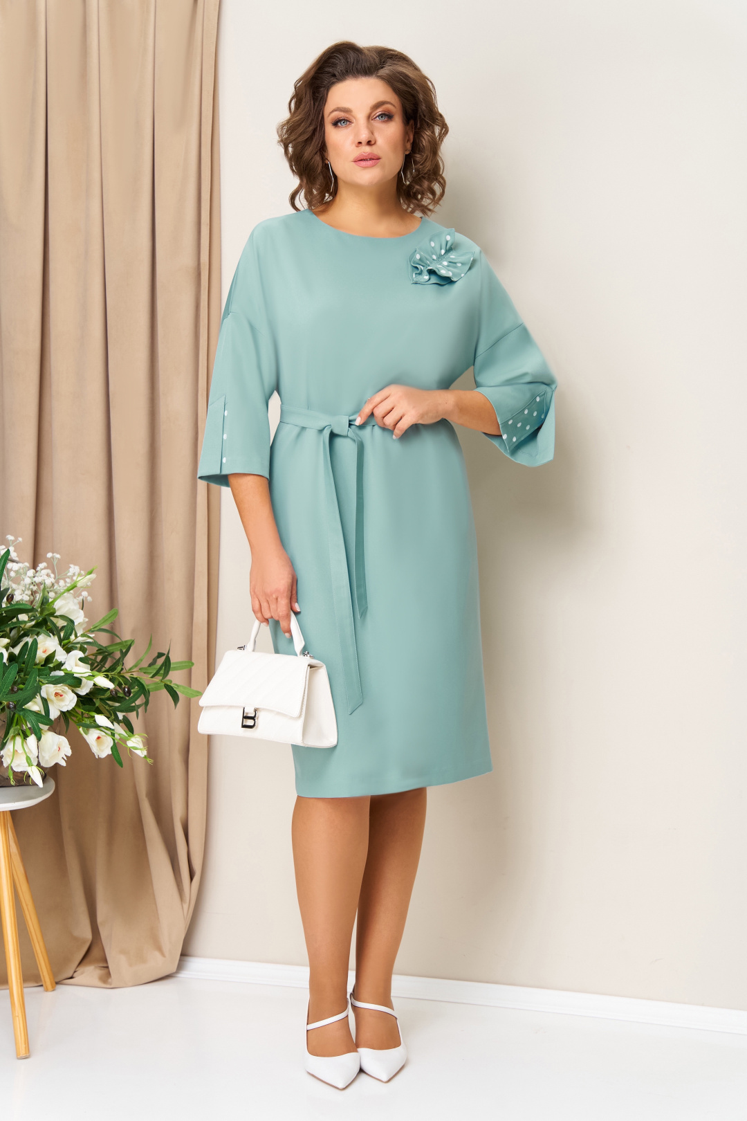 Платье VOLNA 1461 светло-мятный - фото 5