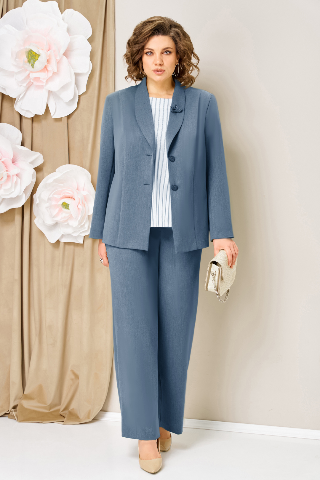 Костюм VOLNA 1462 голубой джинсовый - фото 1