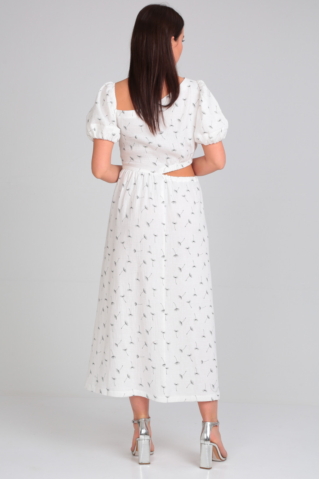 Платье YOUR SIZE 2188 Белый с принтом - фото 5