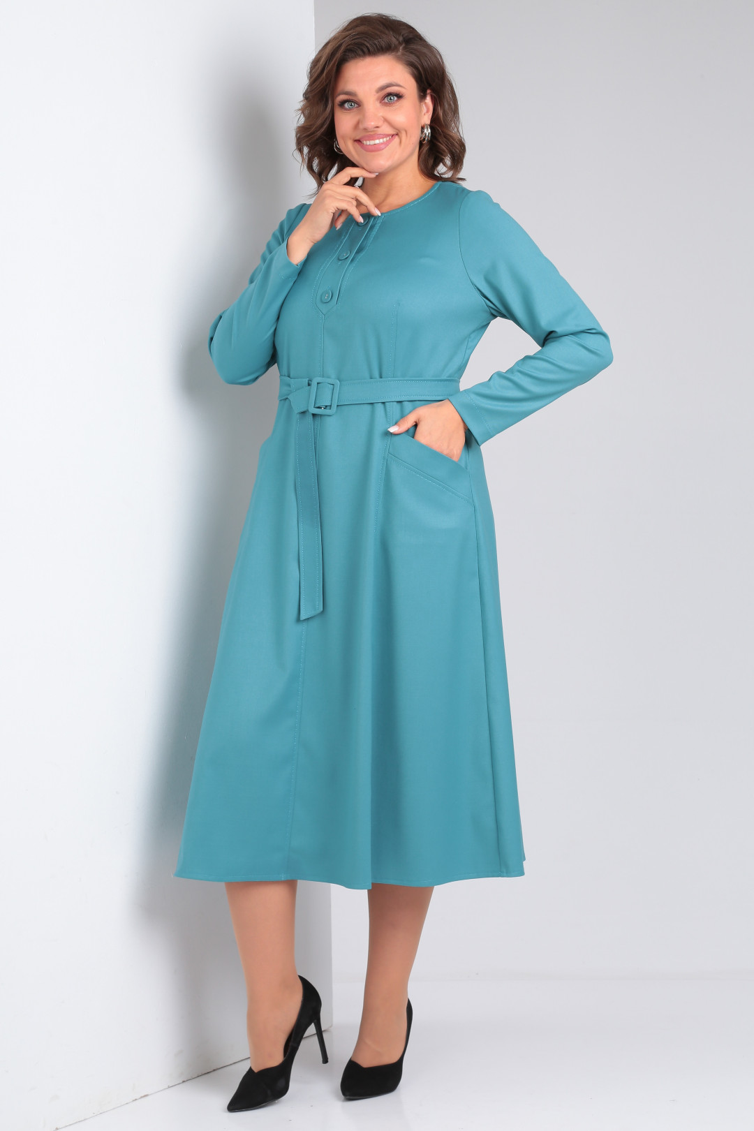 Платье YOUR SIZE 2211 Бледно-бирюзовый