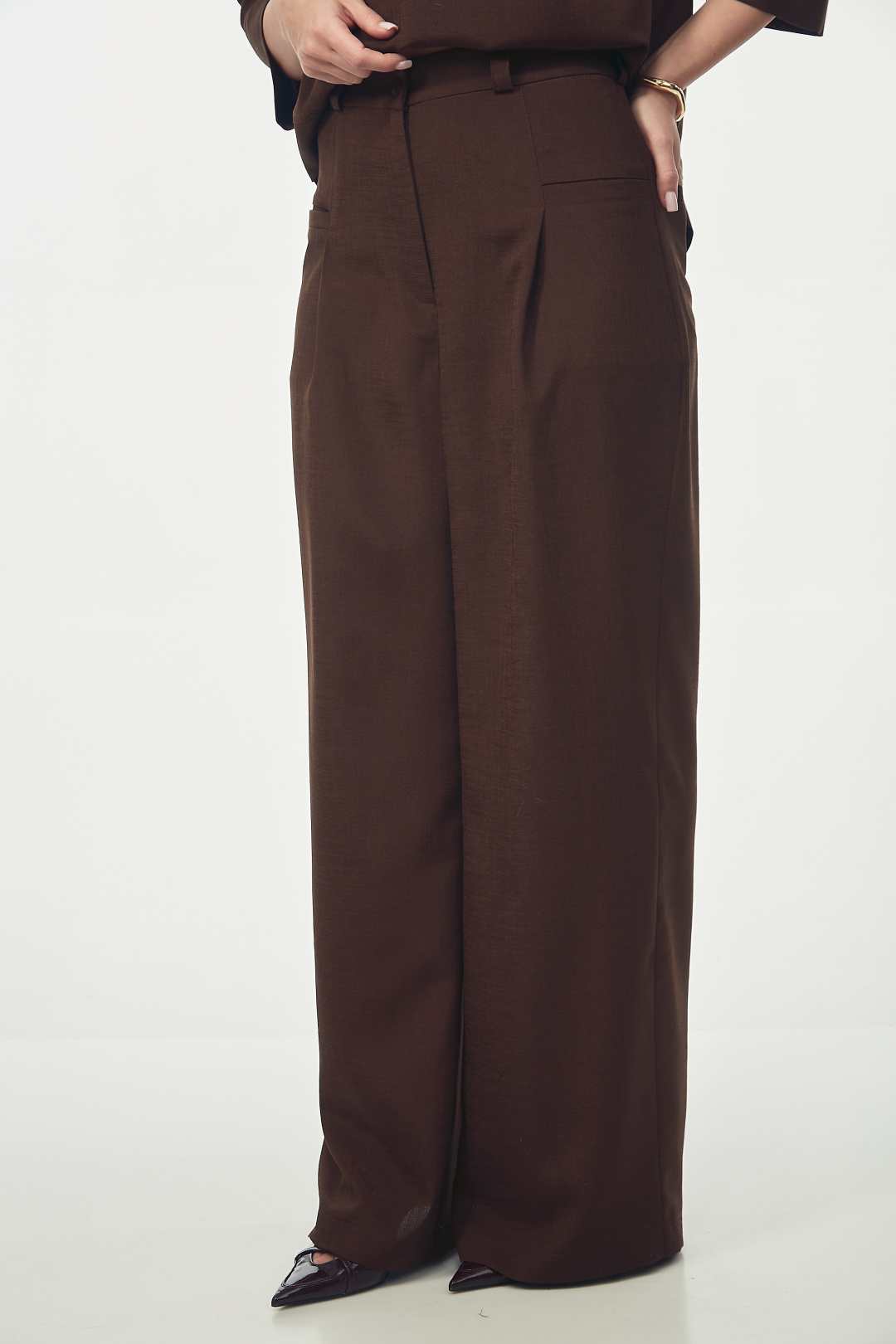 Костюм YOUR SIZE 2273 шоколадно-коричневый - фото 5