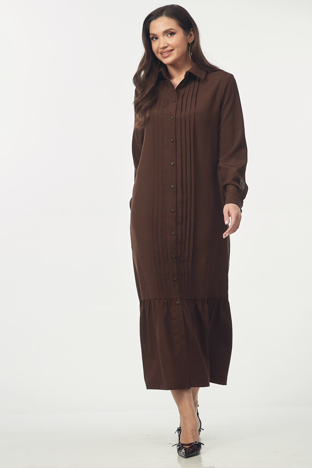 Платье YOUR SIZE 2274 шоколадно-коричневый