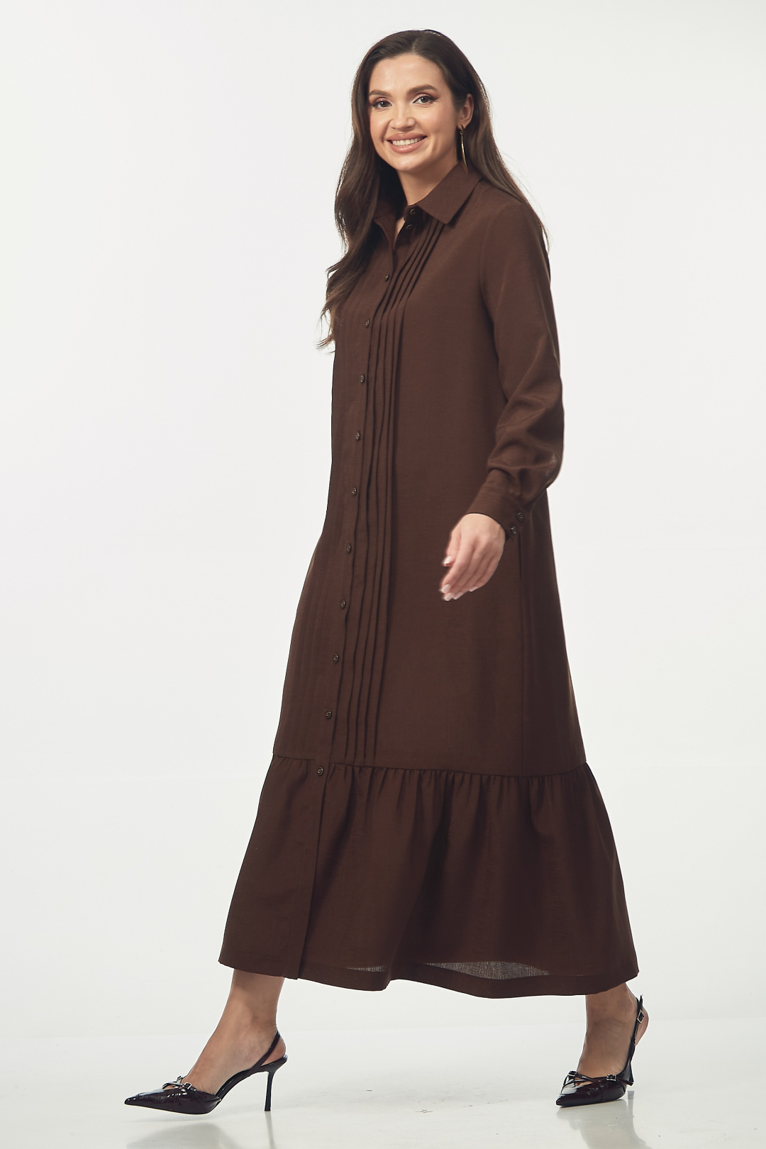 Платье YOUR SIZE 2274 шоколадно-коричневый