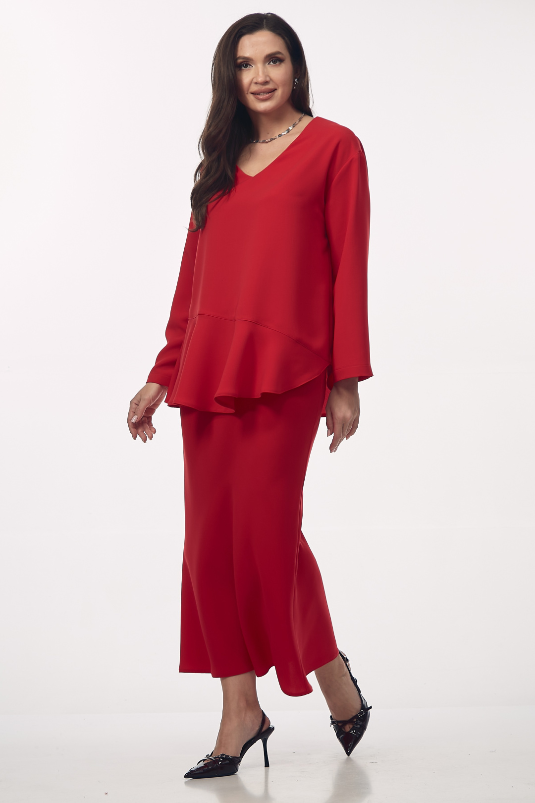 Костюм YOUR SIZE 2275 красный - фото 1