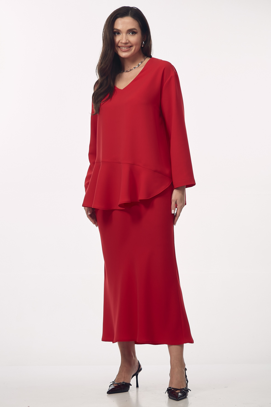 Костюм YOUR SIZE 2275 красный - фото 3