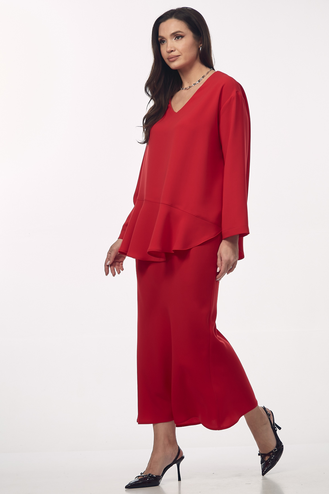 Костюм YOUR SIZE 2275 красный - фото 4