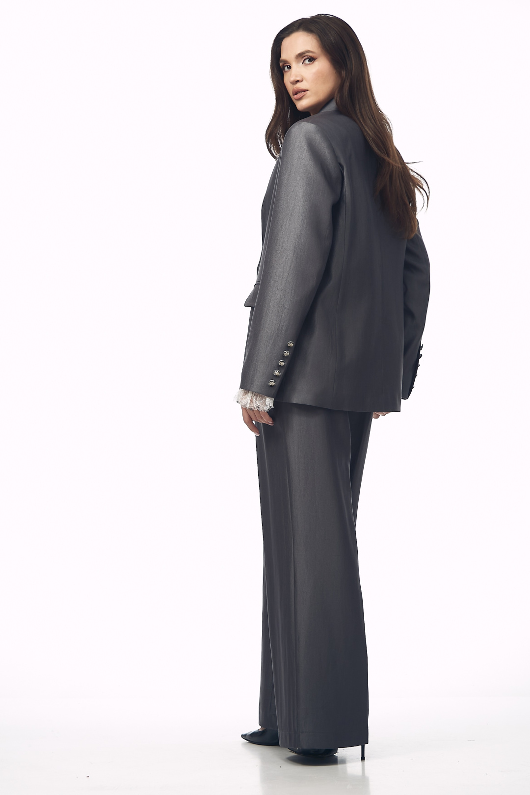 Костюм YOUR SIZE 2276 графитовый - фото 3