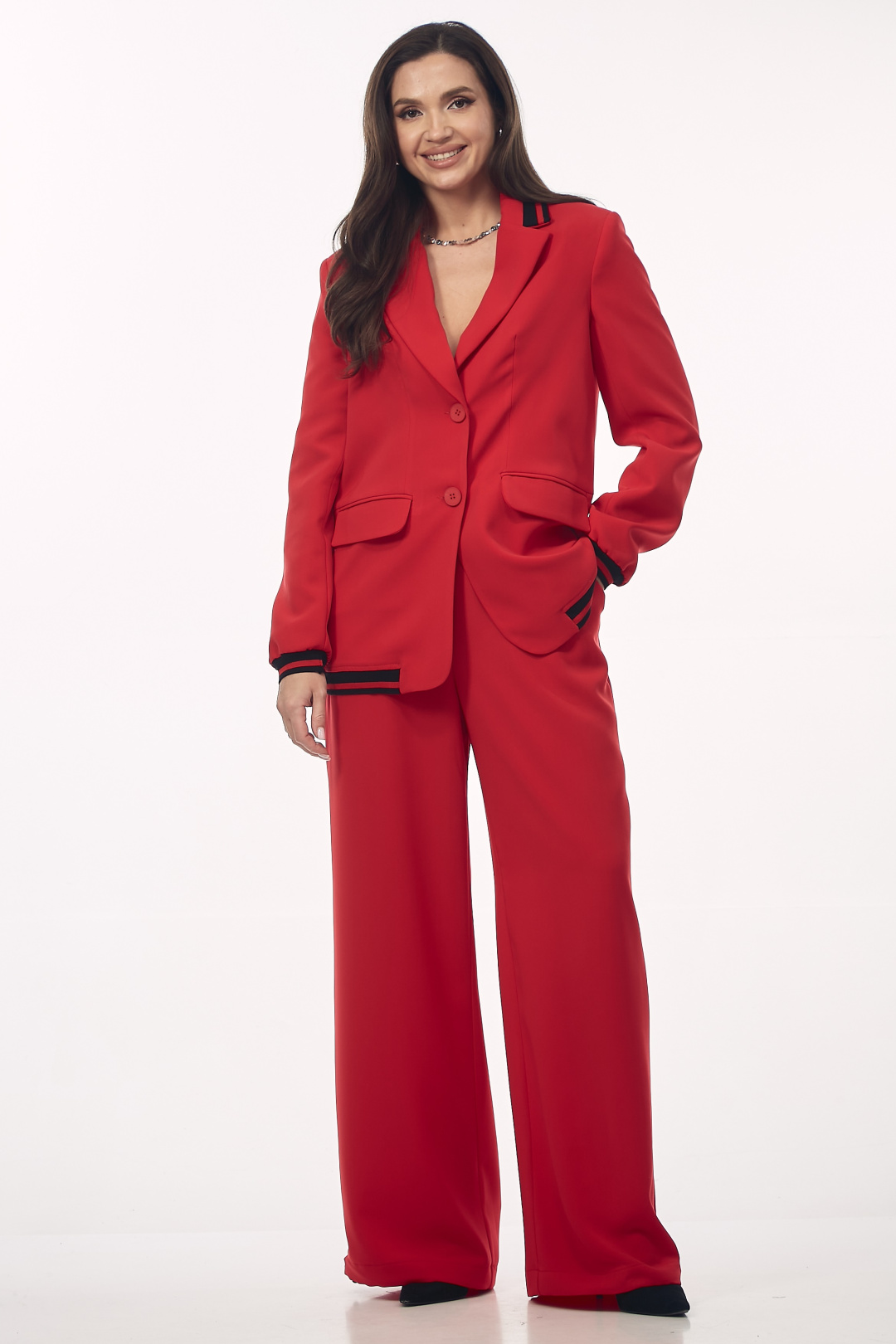 Костюм YOUR SIZE 2277 красный - фото 1