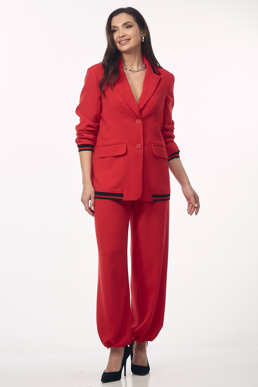 Костюм YOUR SIZE 2277 красный - фото 3