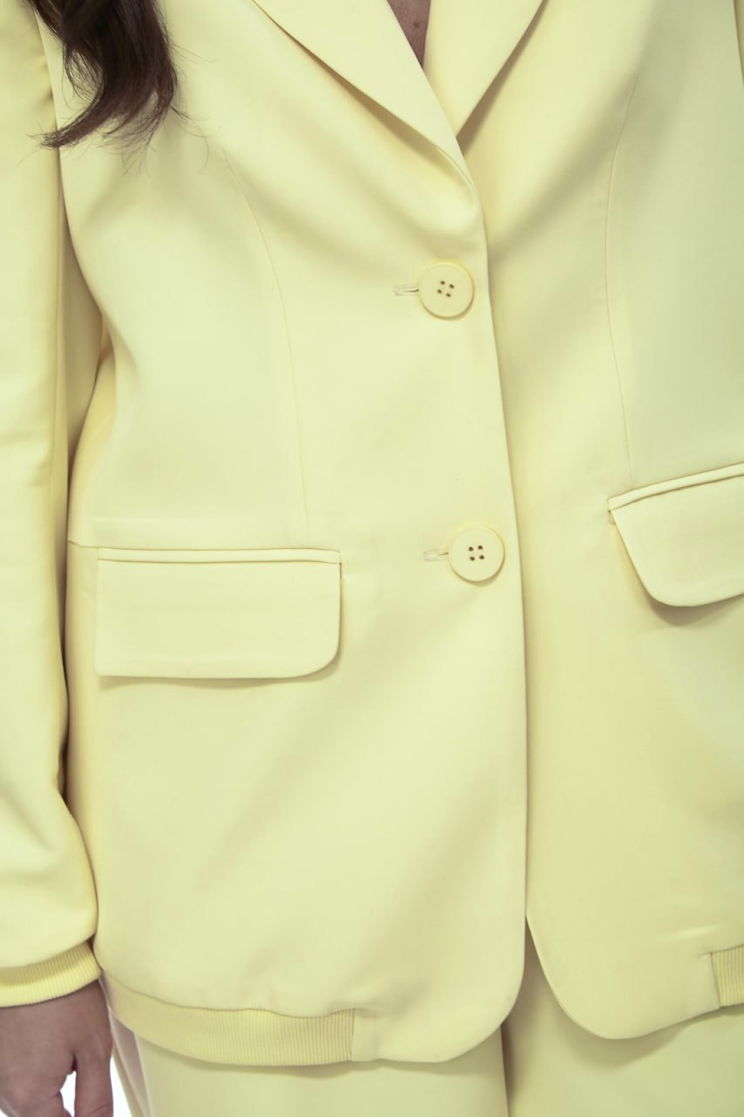Костюм YOUR SIZE 2278 светло-желтый - фото 4
