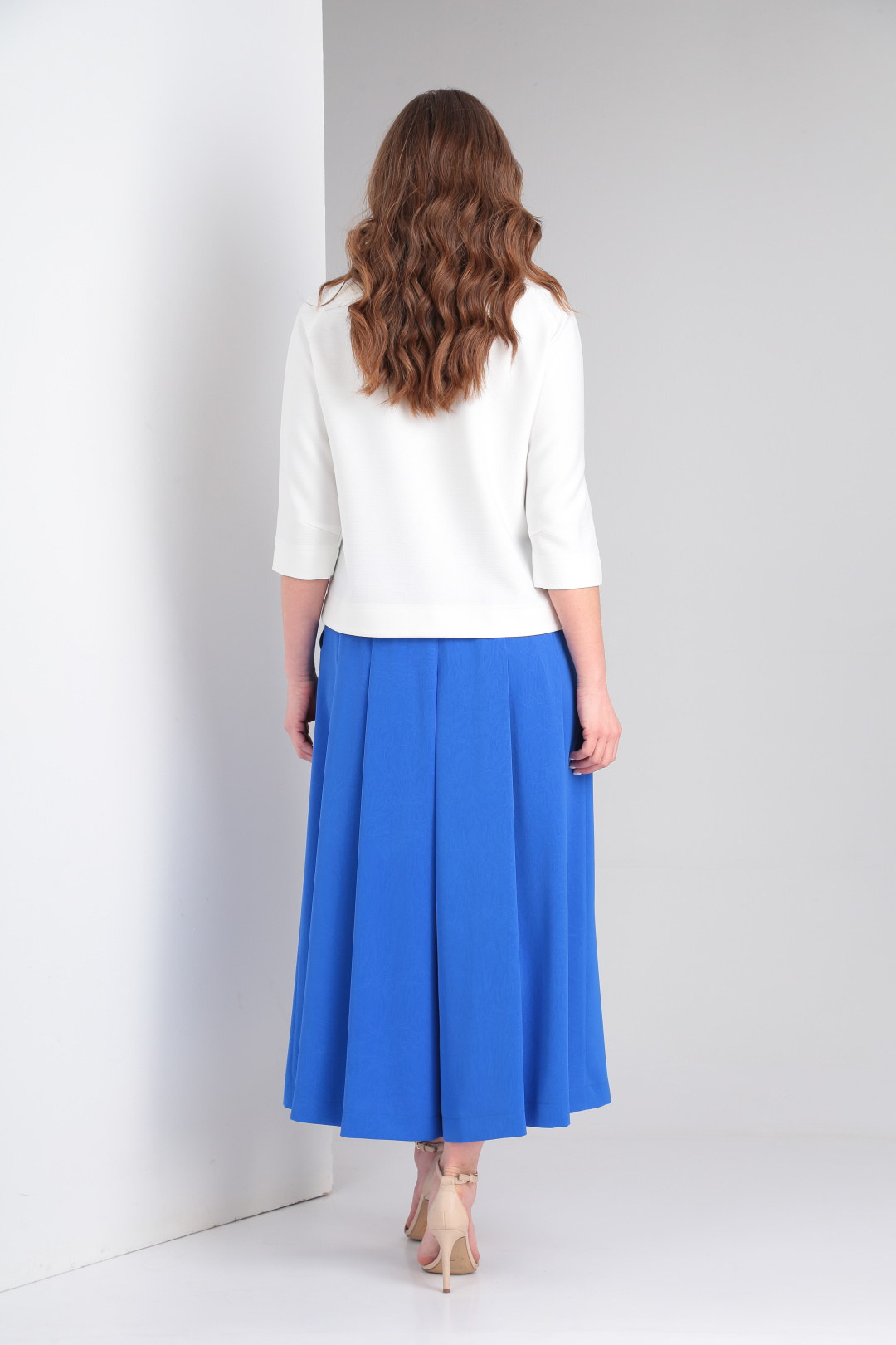 Костюм ЗигзагСтиль 425 молочный и василек - фото 6