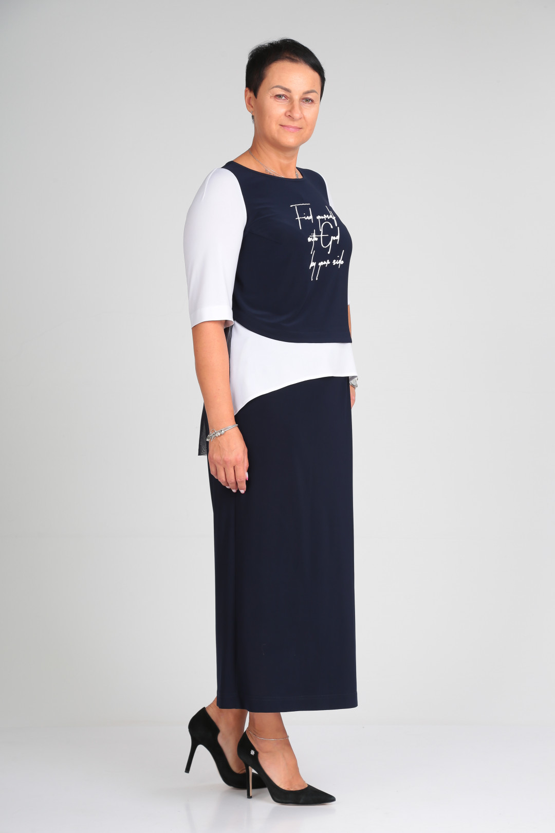 Костюм ЗигзагСтиль 429 синий+белый - фото 5