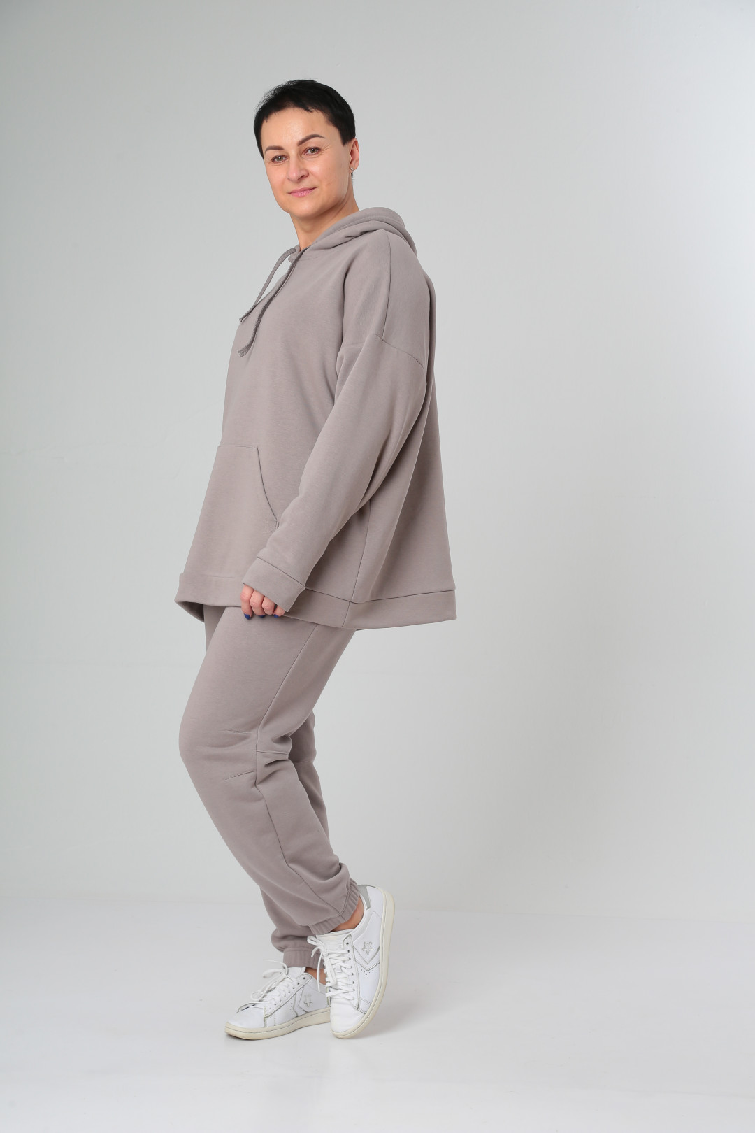 Костюм ЗигзагСтиль 466 бежево-серый - фото 5