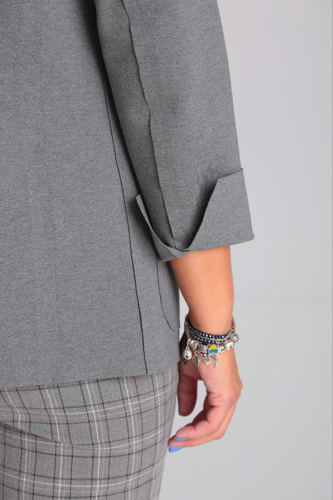 Костюм ЗигзагСтиль 498 серый - фото 4