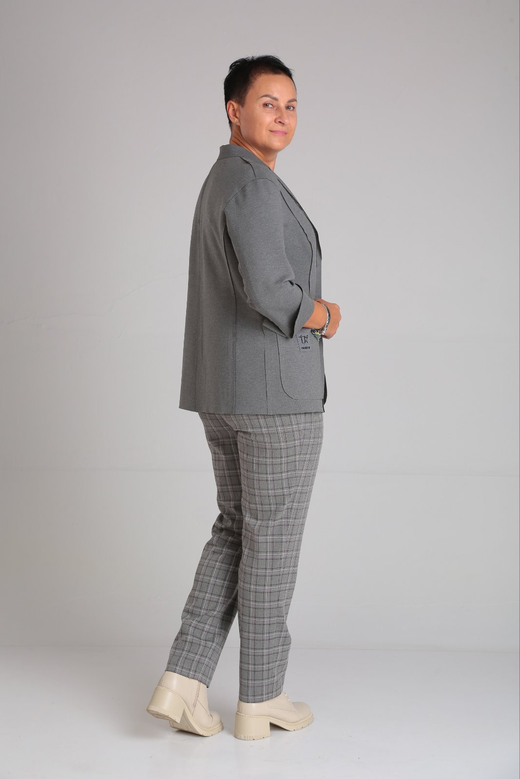 Костюм ЗигзагСтиль 498 серый - фото 2