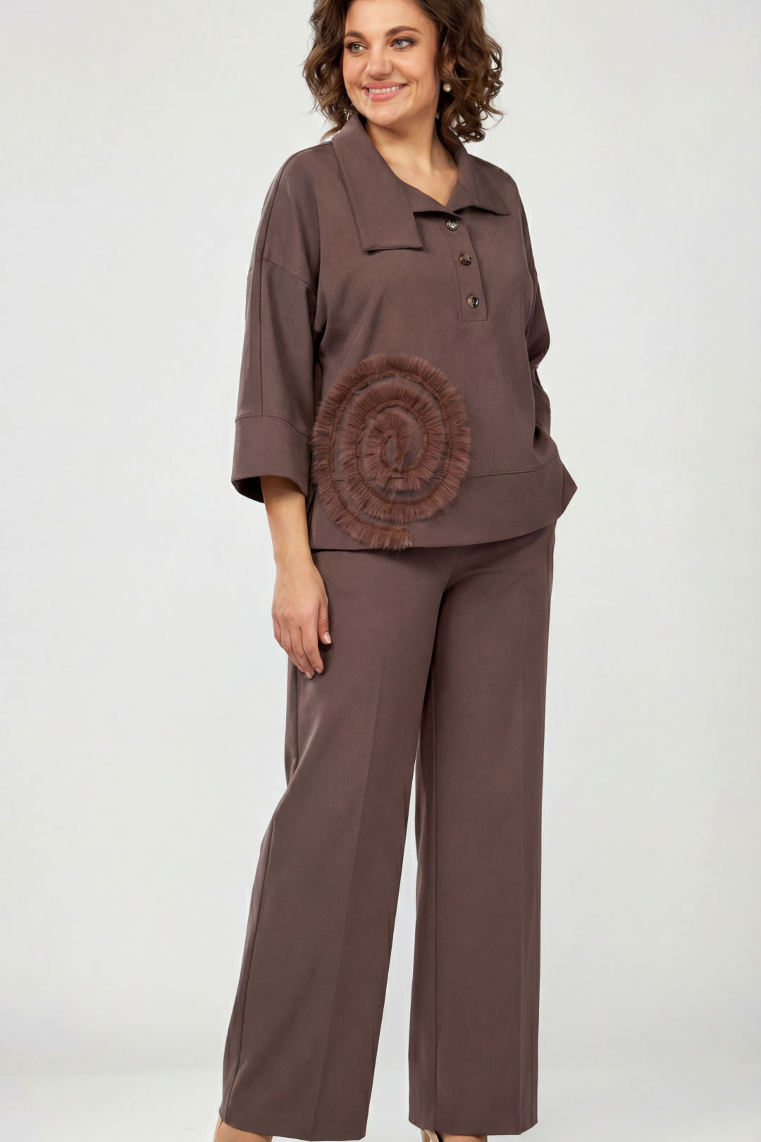 Костюм ЗигзагСтиль 559-2 шоколадный мусс - фото 2