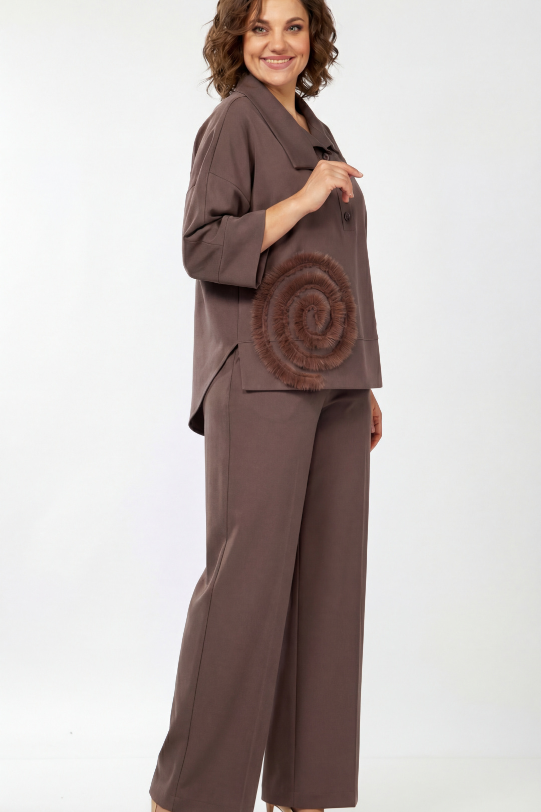 Костюм ЗигзагСтиль 559-2 шоколадный мусс - фото 3