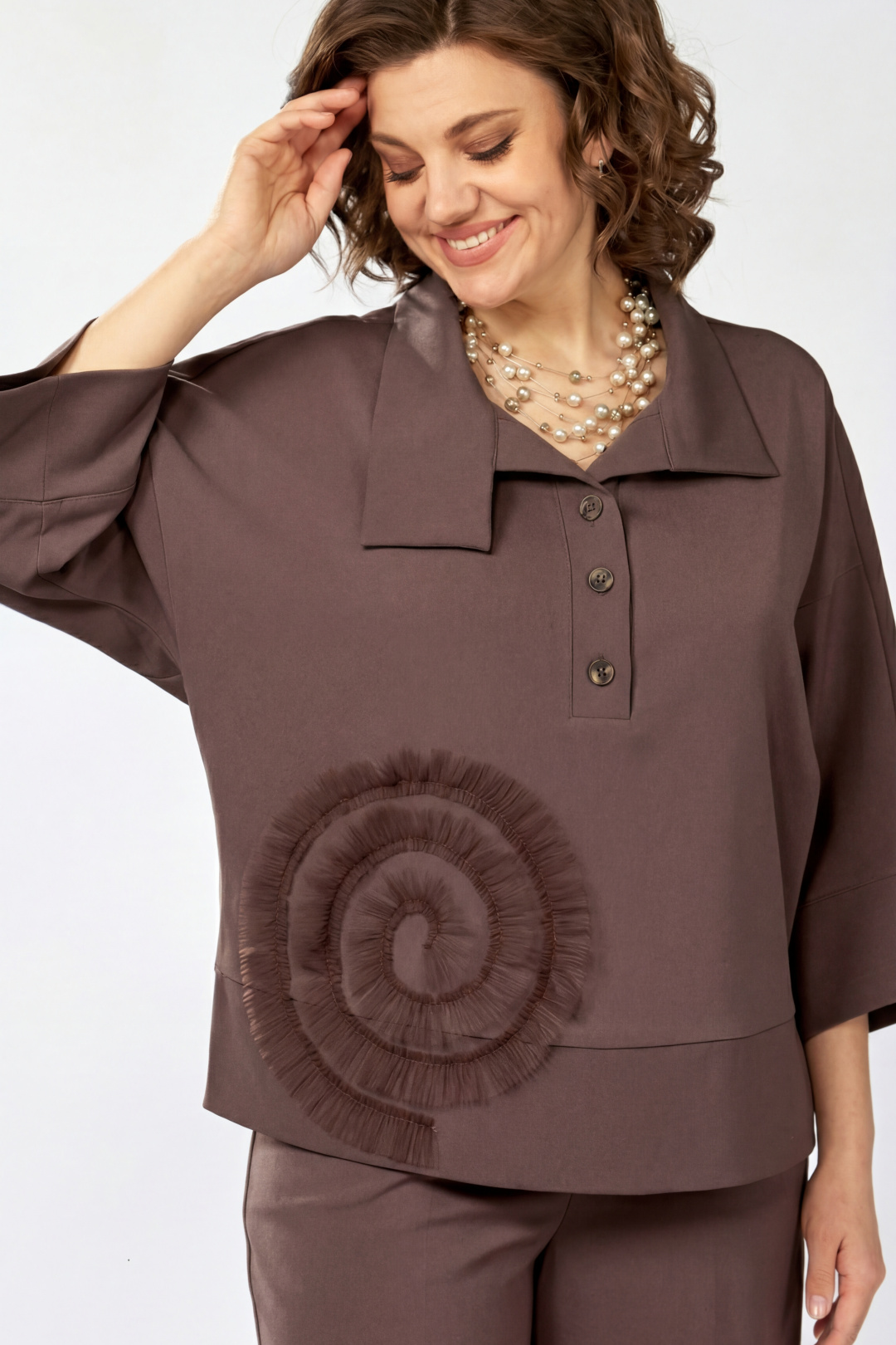 Костюм ЗигзагСтиль 559-2 шоколадный мусс - фото 5