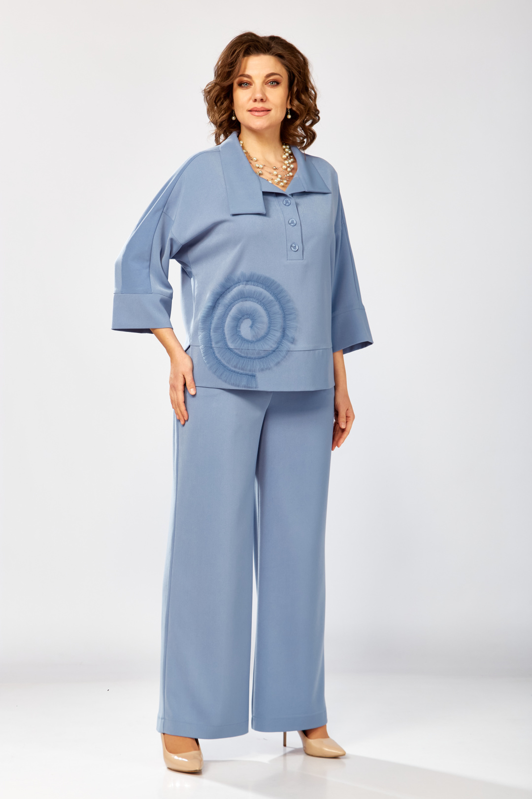 Костюм ЗигзагСтиль 559-2 светло-голубой - фото 2