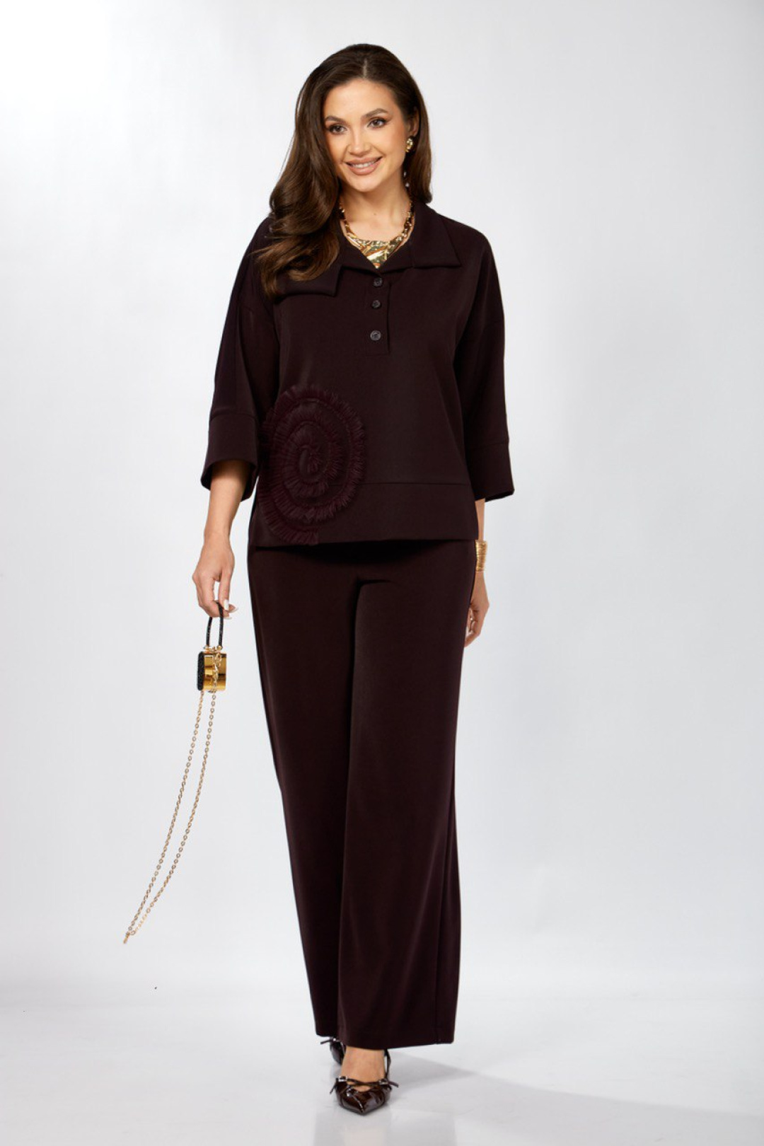 Костюм ЗигзагСтиль 559-2 темная ежевика - фото 1