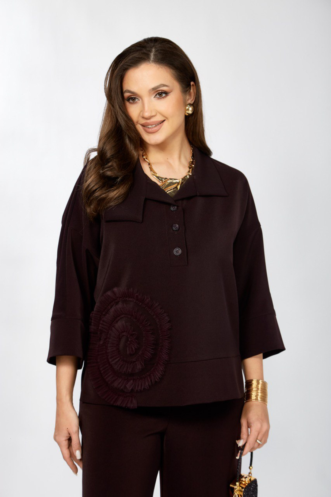 Костюм ЗигзагСтиль 559-2 темная ежевика - фото 5