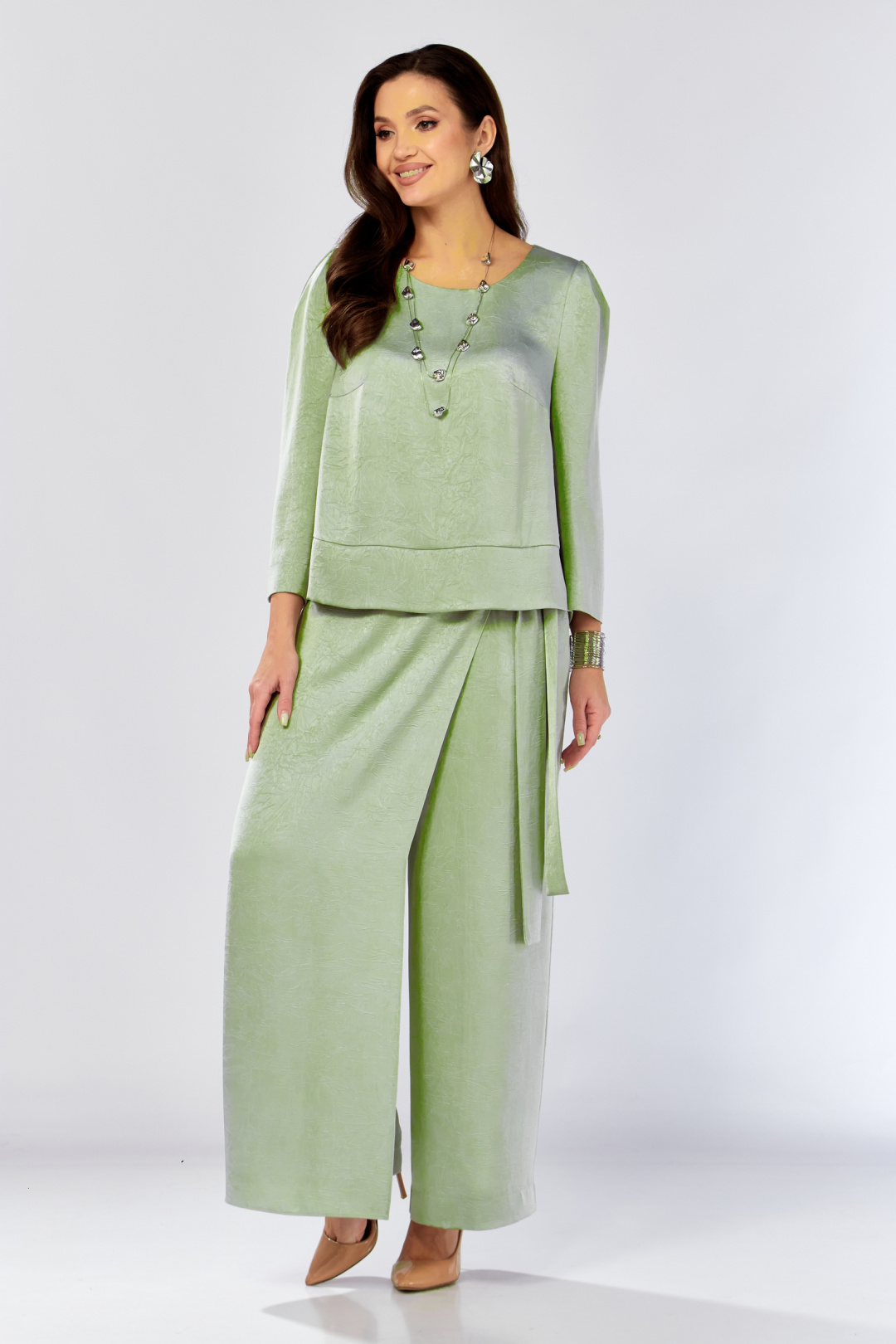 Костюм ЗигзагСтиль 626-2 фисташковый - фото 1