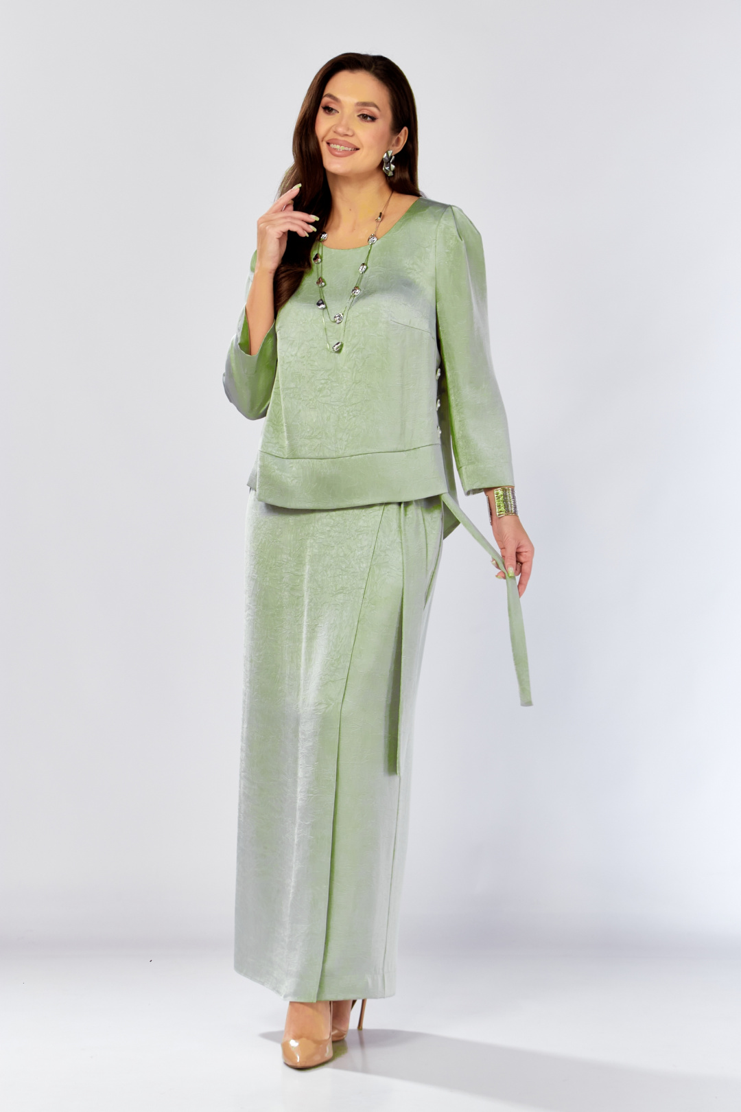 Костюм ЗигзагСтиль 626-2 фисташковый - фото 2