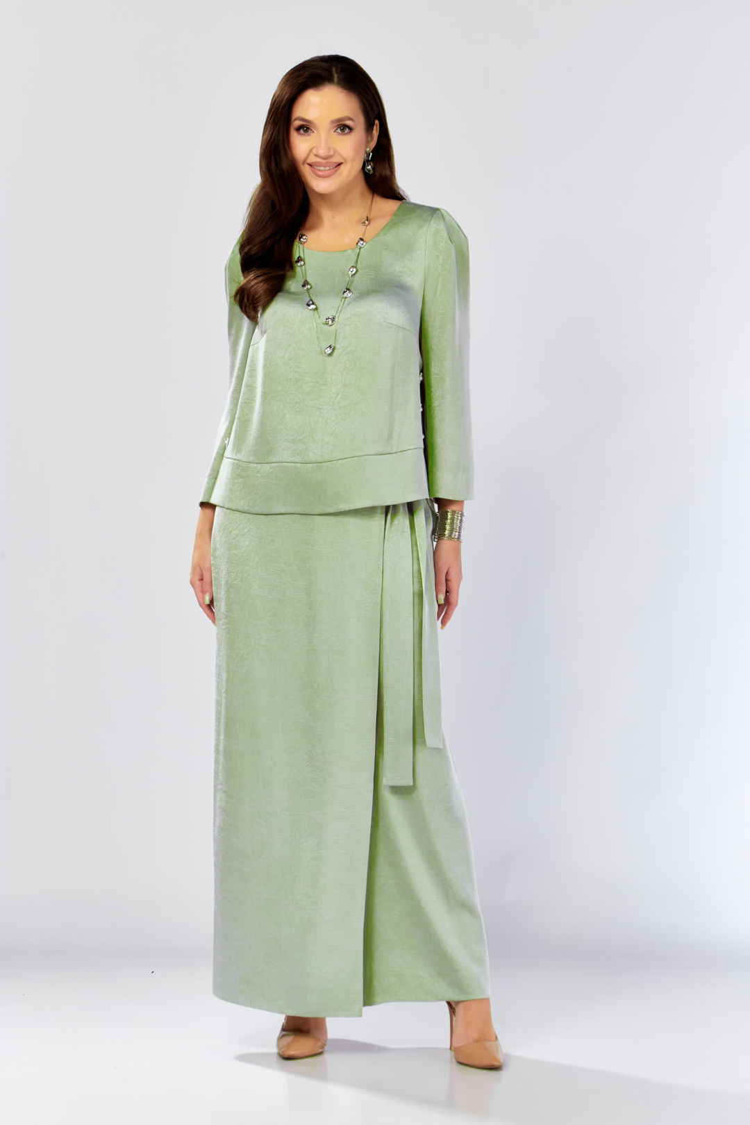 Костюм ЗигзагСтиль 626-2 фисташковый - фото 3