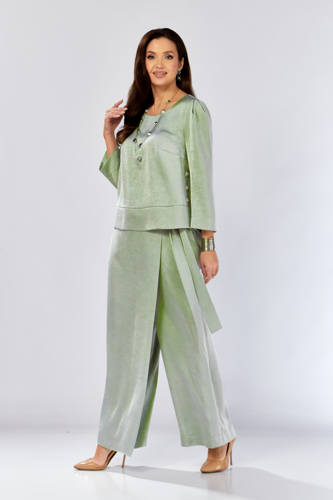 Костюм ЗигзагСтиль 626-2 фисташковый - фото 5