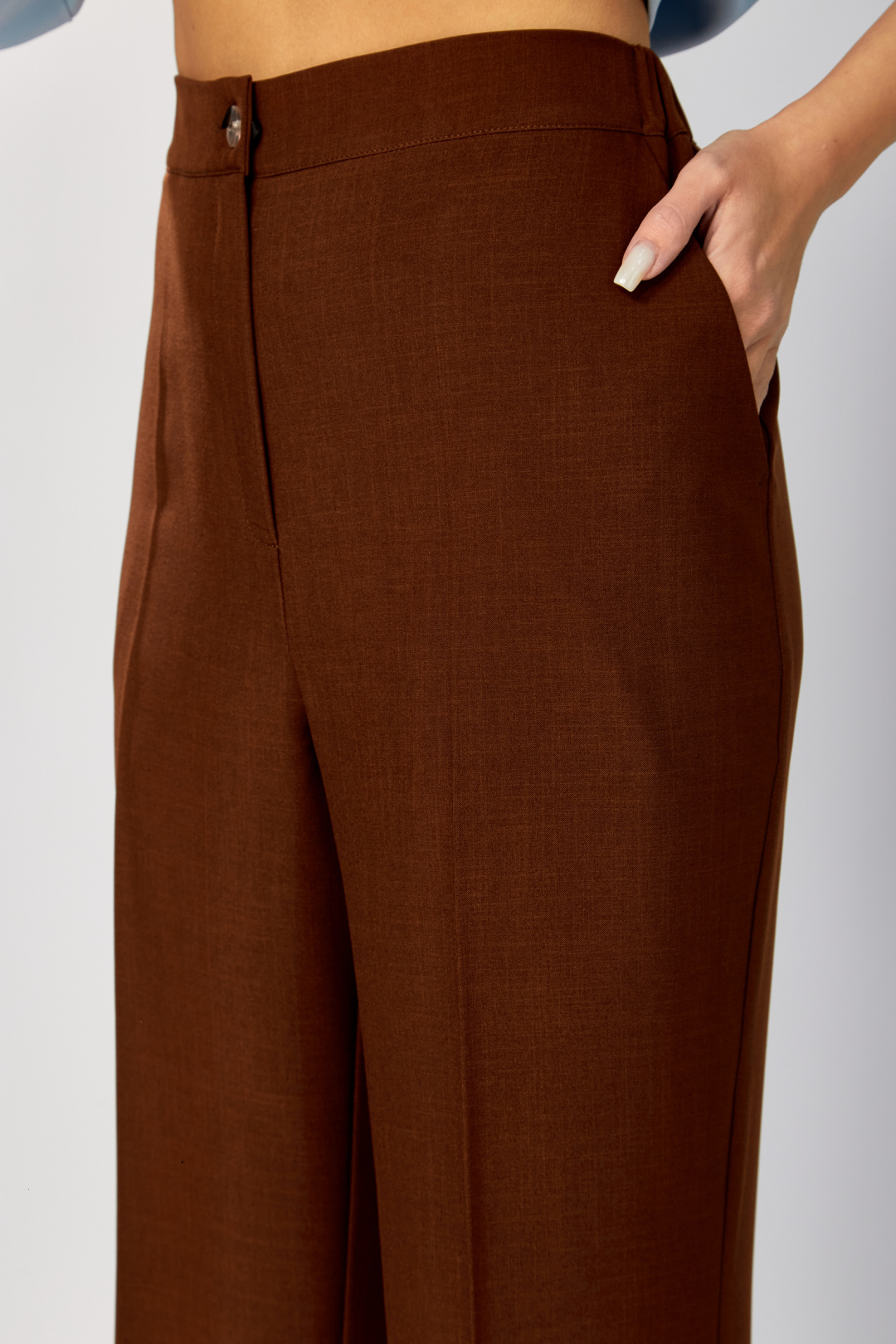 Костюм ЗигзагСтиль 630 голубой + коричневый