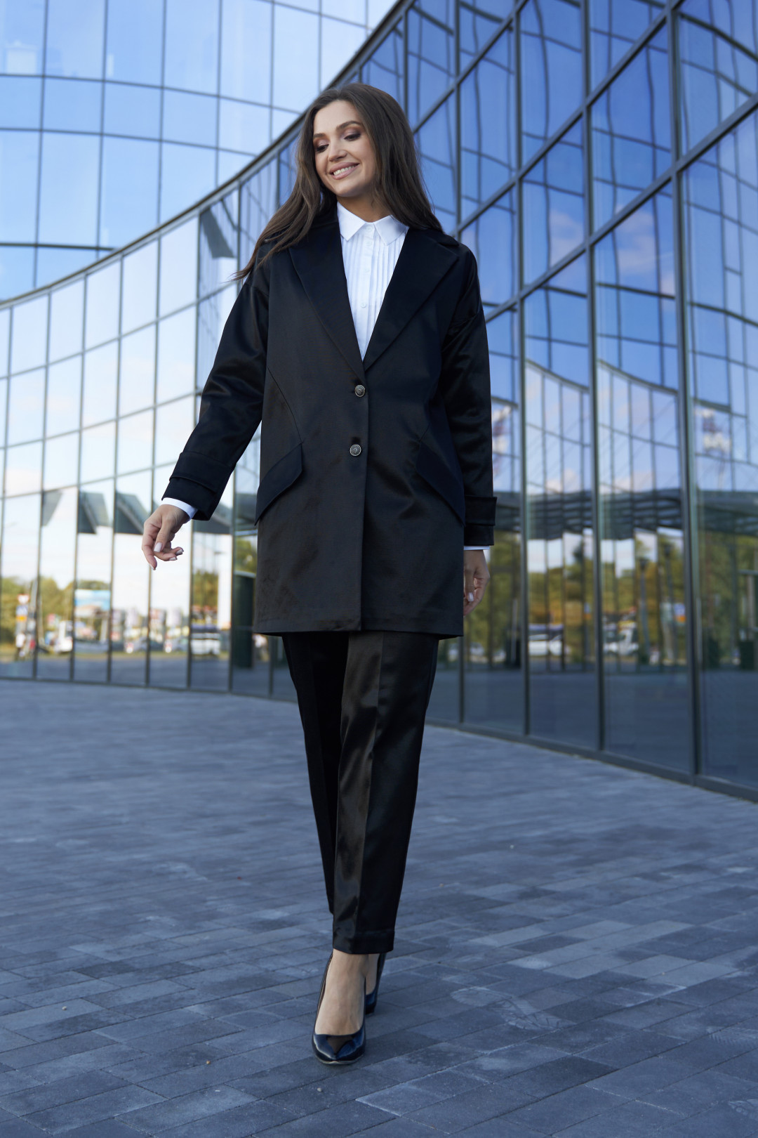 Костюм ANDINA CITY 9021 черный блеск - фото 1