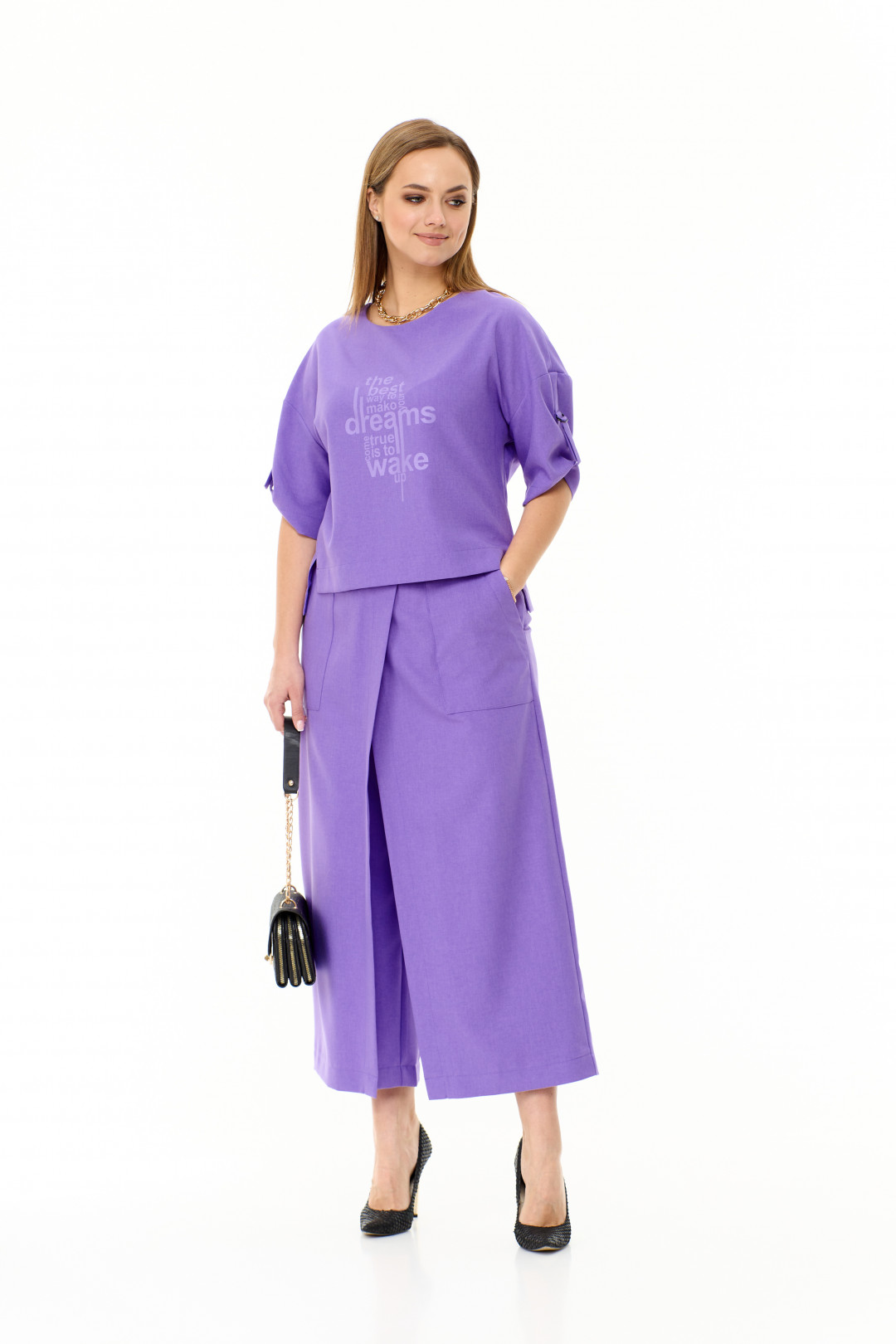 Костюм TAITA PLUS 2309 лаванда - фото 3